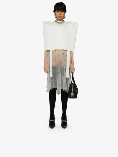 Givenchy SQUARE EVENING CAPE IN CREPE outlook