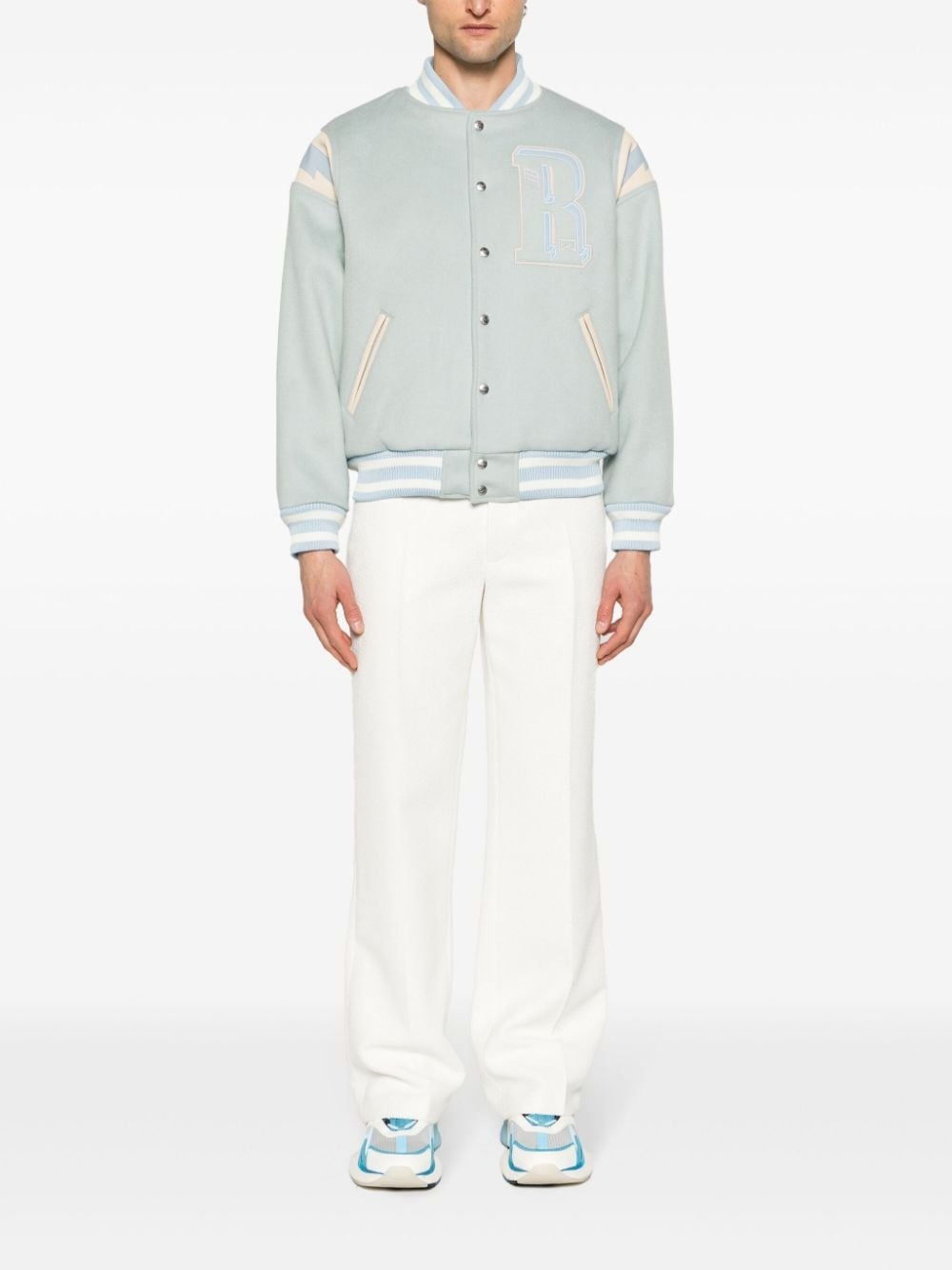 Lightning wool-blend varsity jacket - 2