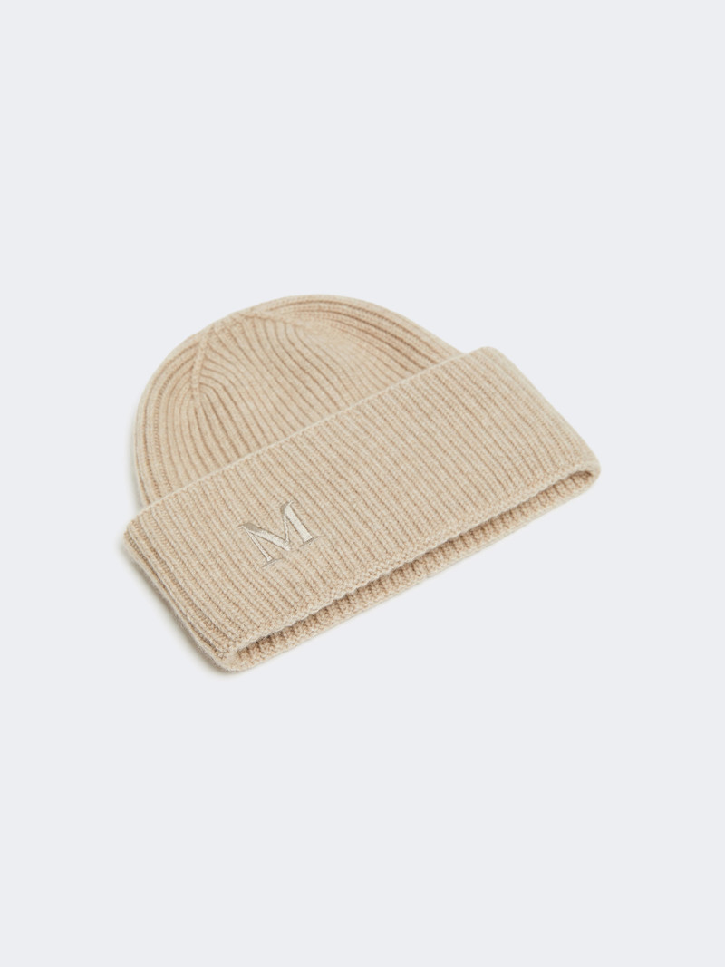 Max Mara RETINA Rib-knit cashmere beanie hat - BEIGE outlook