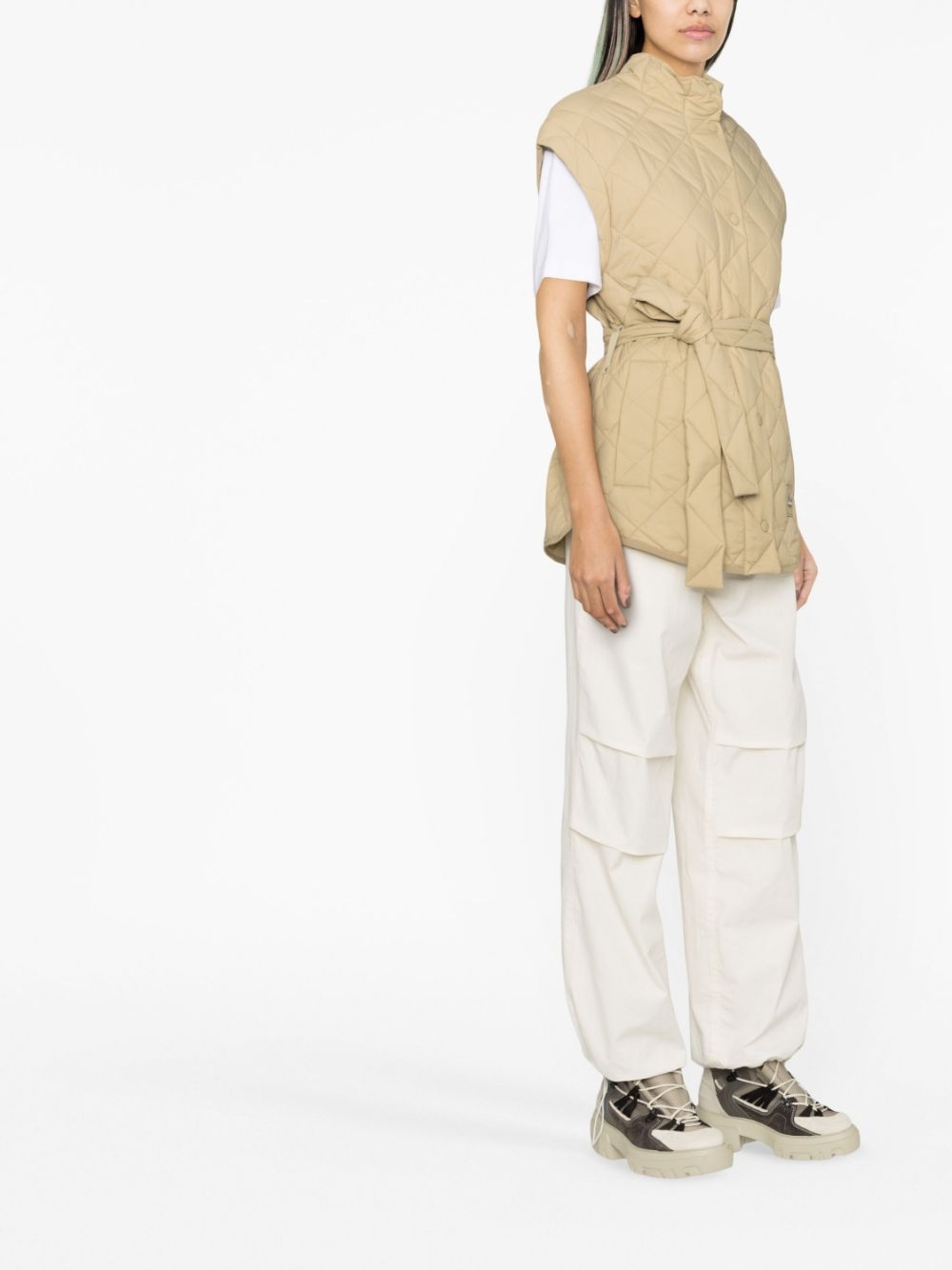 St Clair belted quilted gilet - 4