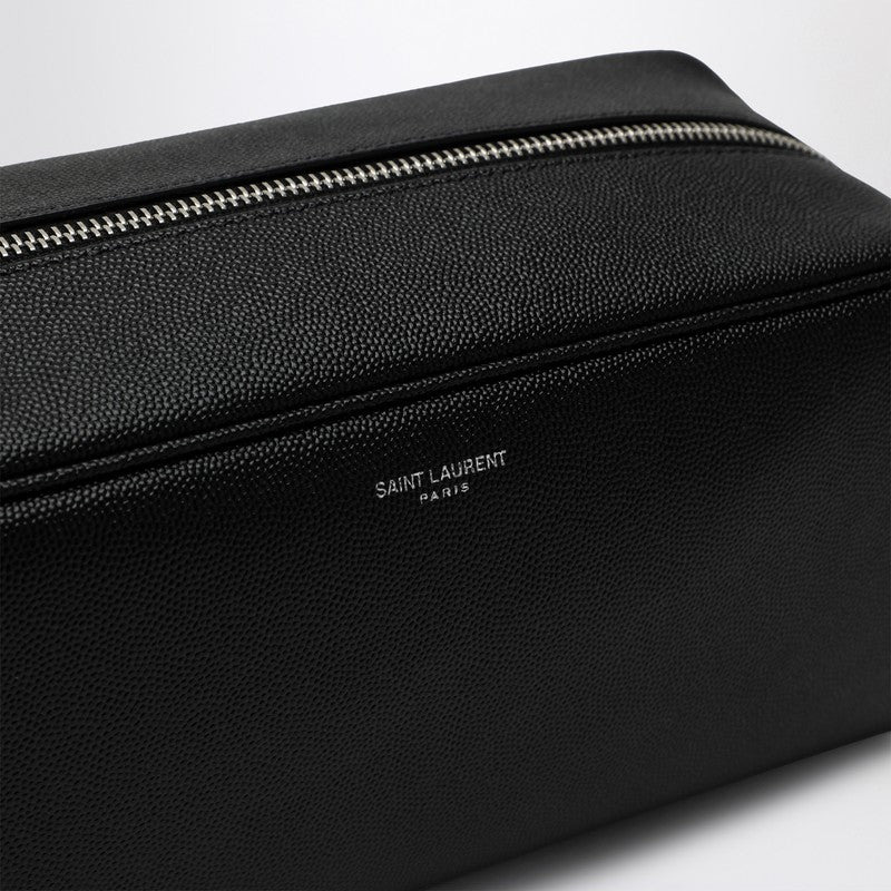 Saint Laurent Black Grained Leather Beauty Case Men - 2