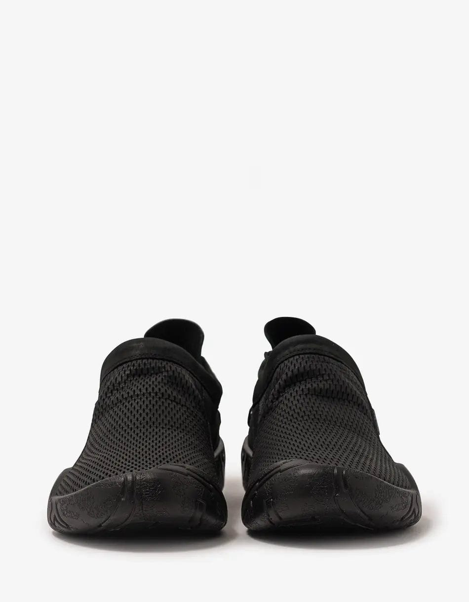 Stone Island Shadow Project Black Moc Debossed Leather & Mesh Trainers - 7