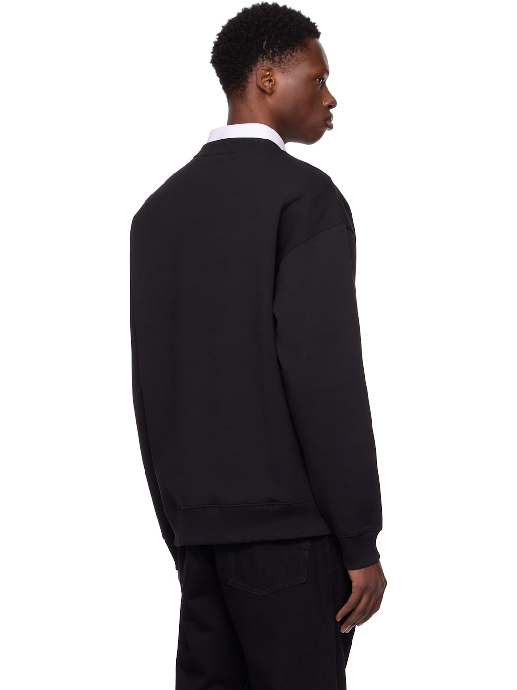 Black Stacked Logo Badge Sweatshirt - 3