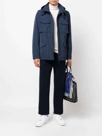 Aspesi hooded quilted windbreaker jacket outlook