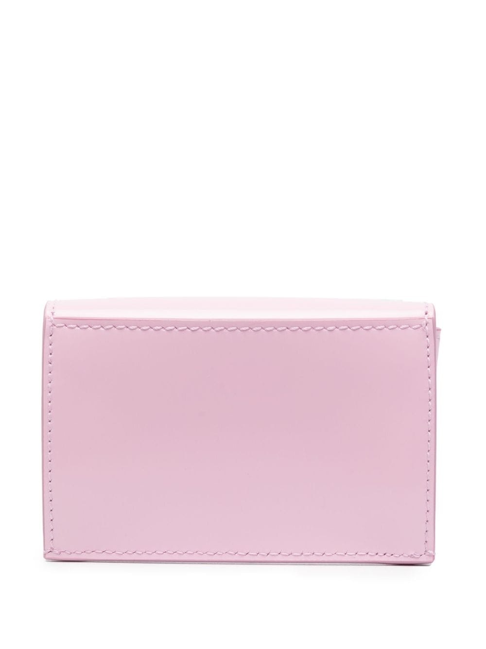 logo-fastening leather purse - 2