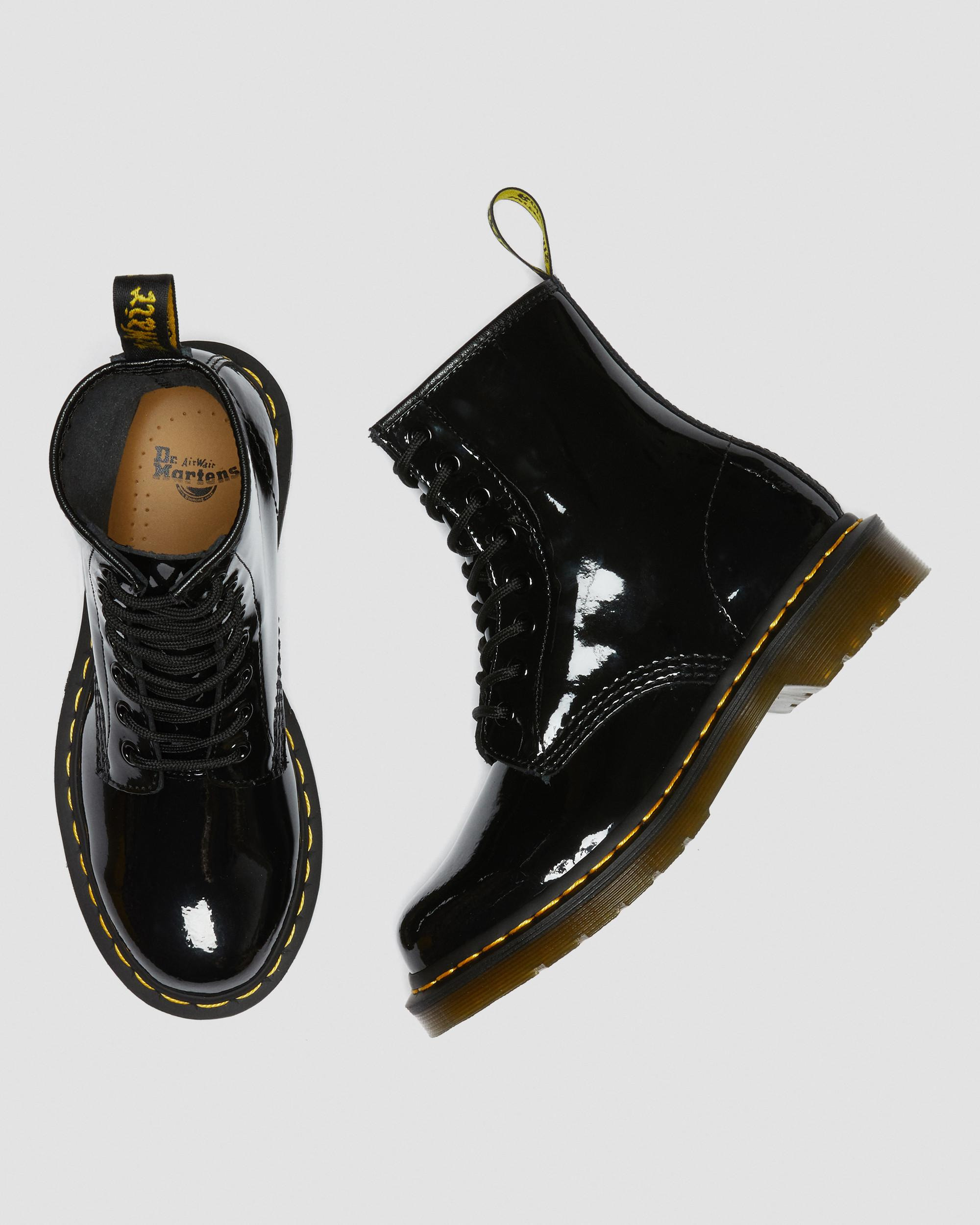 1460 Women's Patent Leather Lace Up Boots - 9