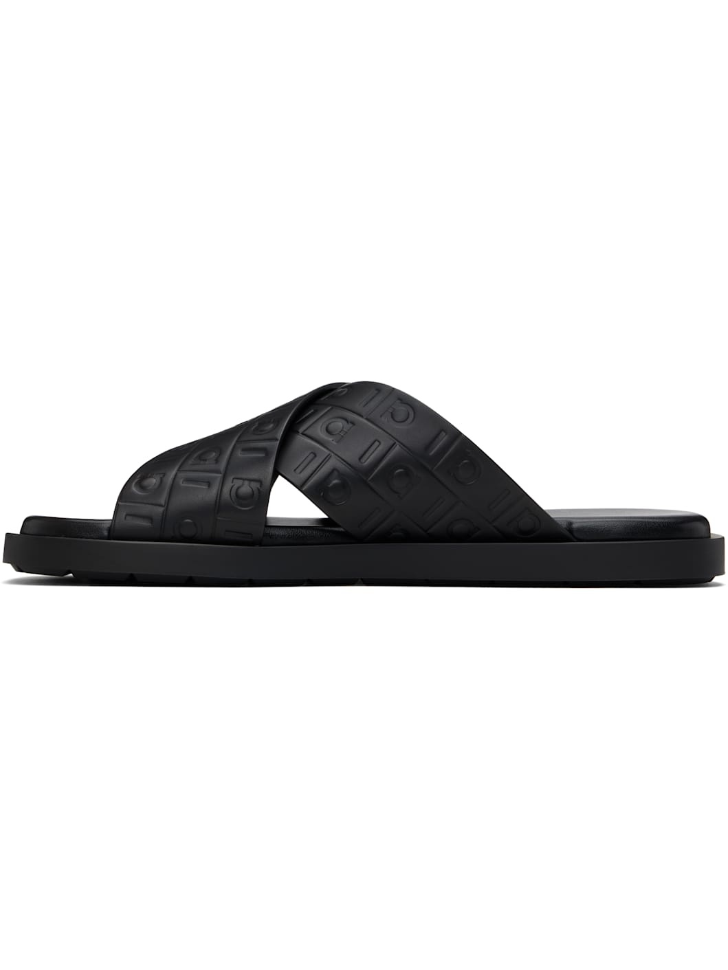 Black Monogram Sandals - 3