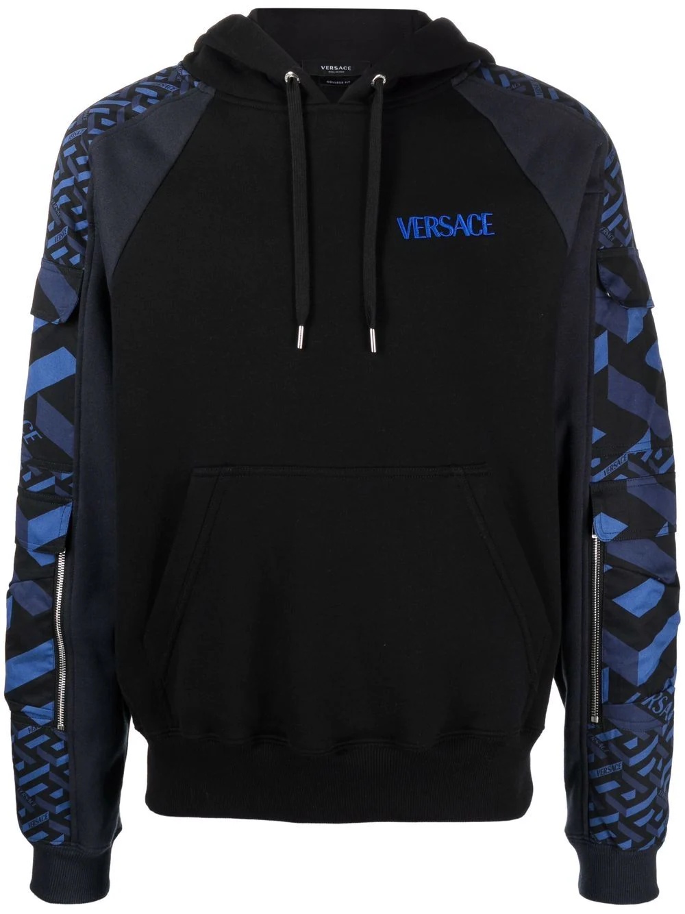 embroidered-logo long-sleeve hoodie - 1