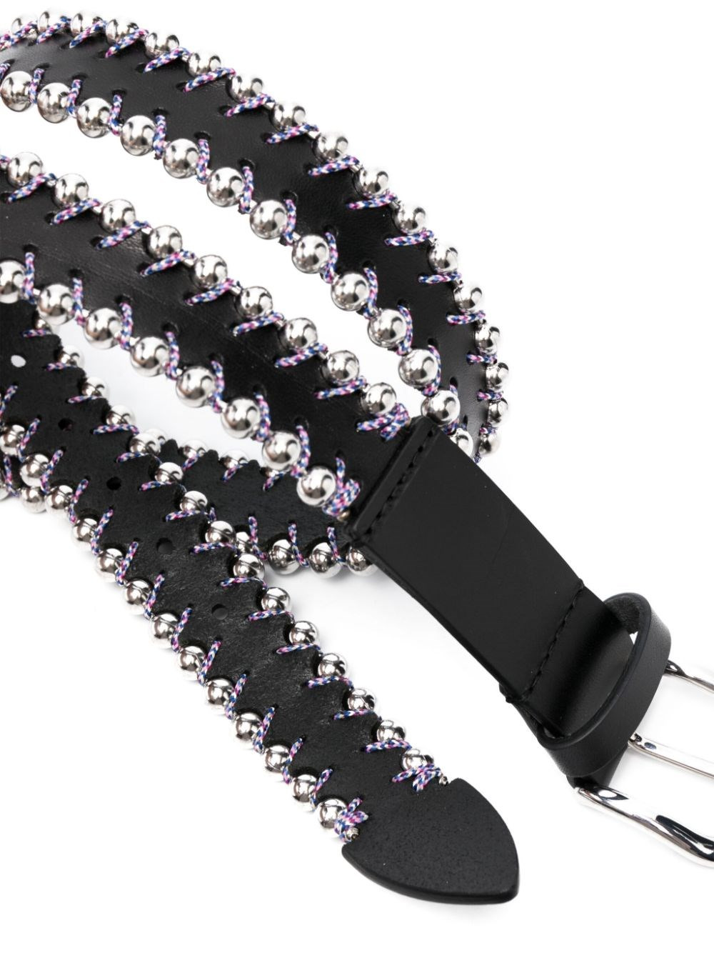 Leather belt with studs - 2