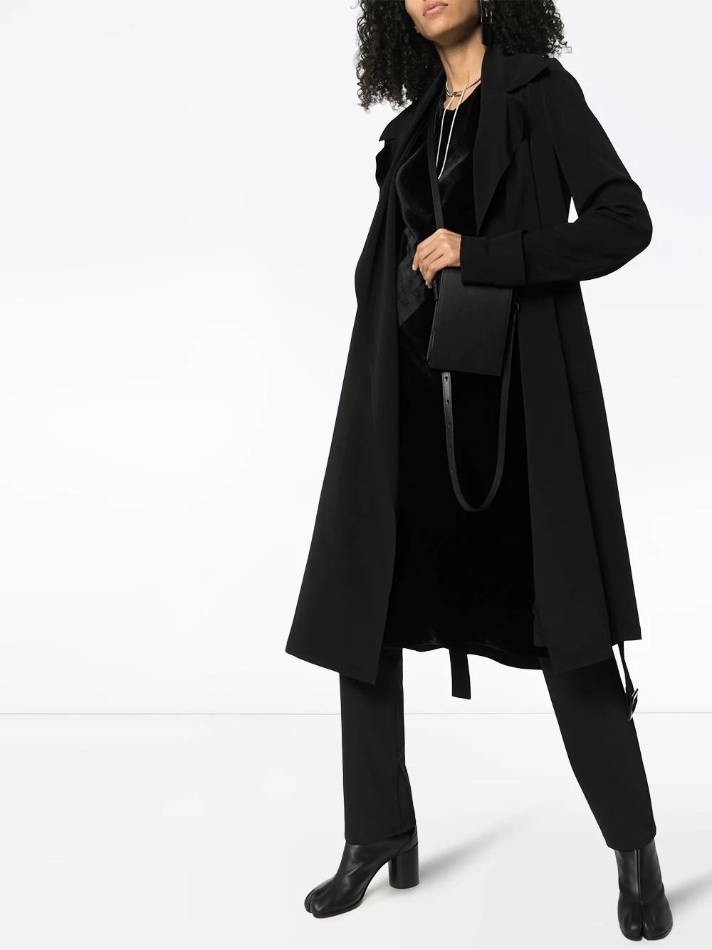 belted trench coat - 2