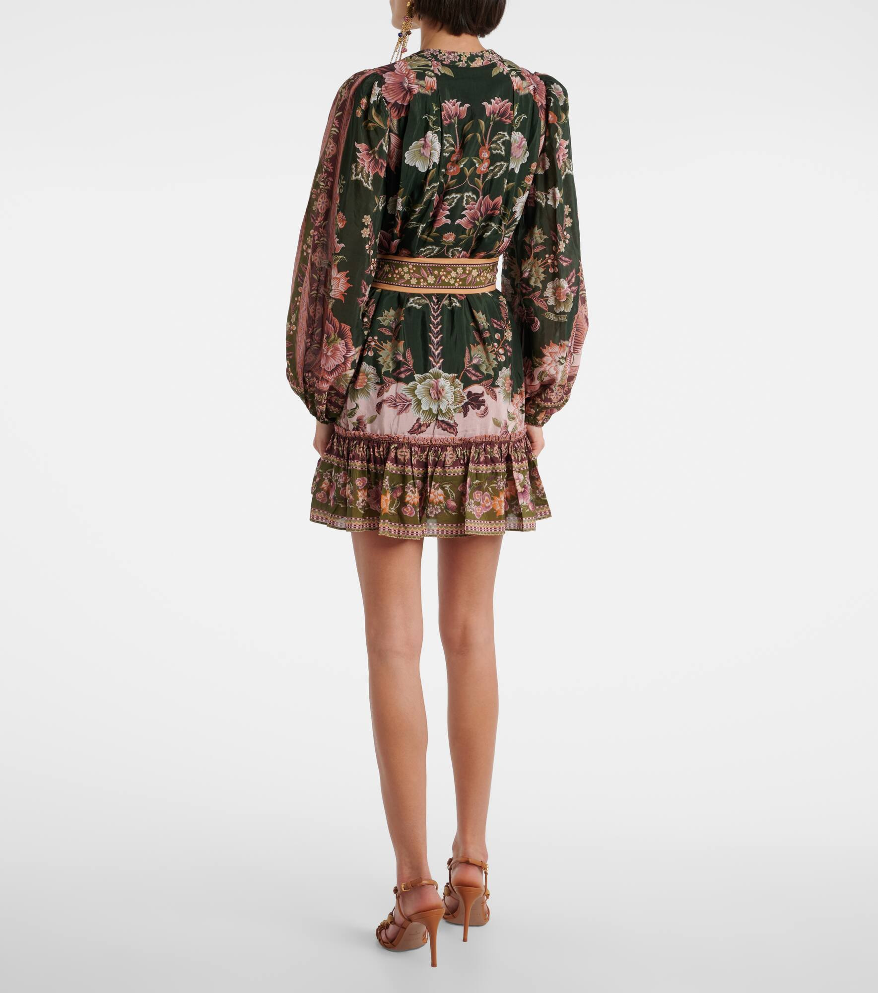 Floral cotton-blend minidress - 3