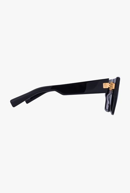 Black and gold-tone acetate B-I sunglasses - 3