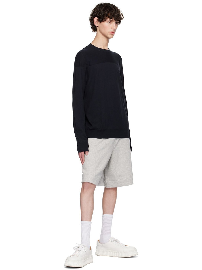 Jil Sander Navy Crewneck Long Sleeve T-Shirt outlook