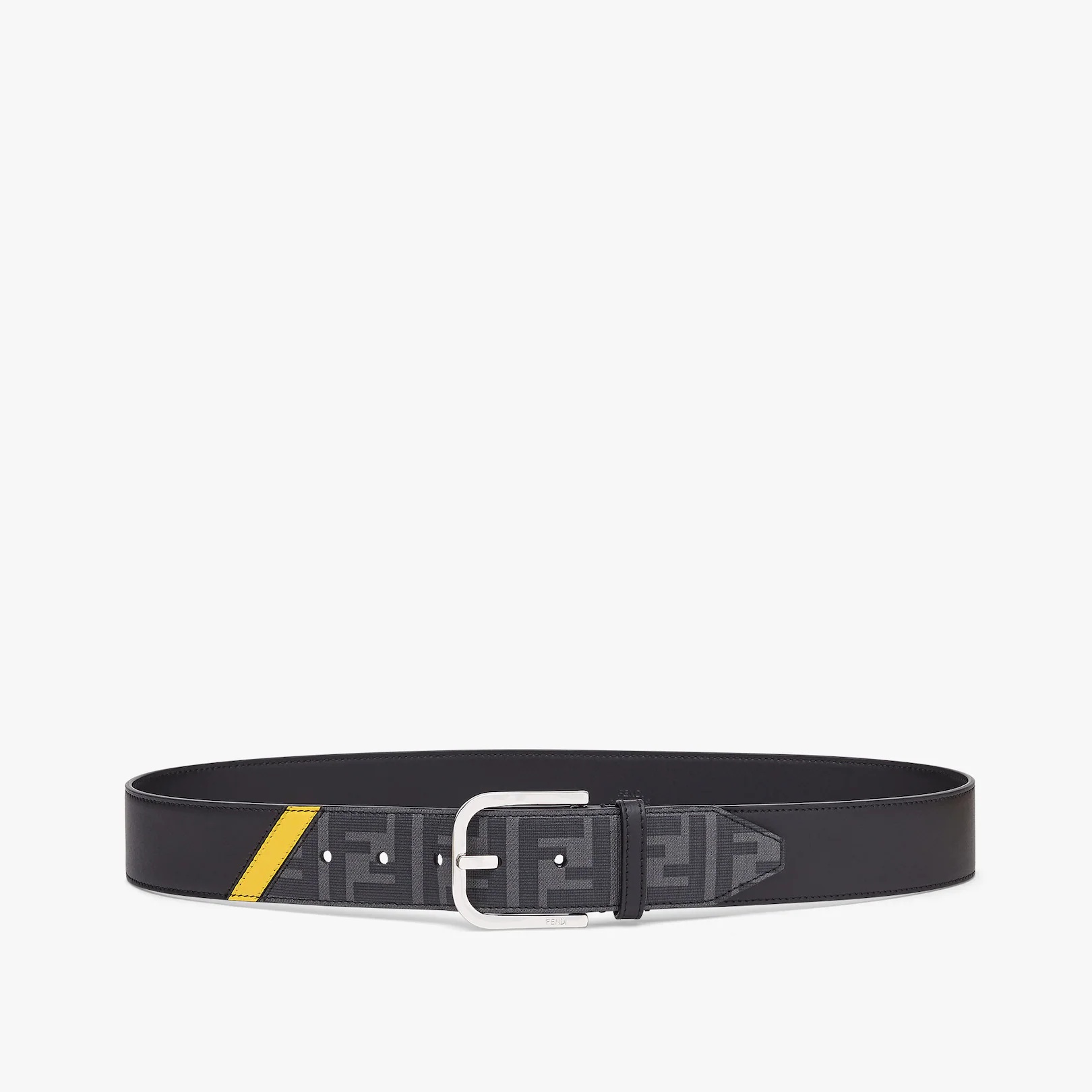 Black leather belt - 1