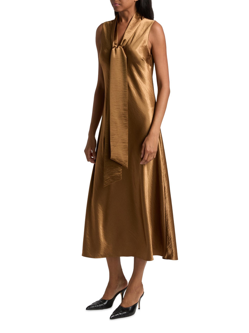 Women's Lorenza Scarf-Detail Bias-Cut Satin Maxi Dress - Ginger 4