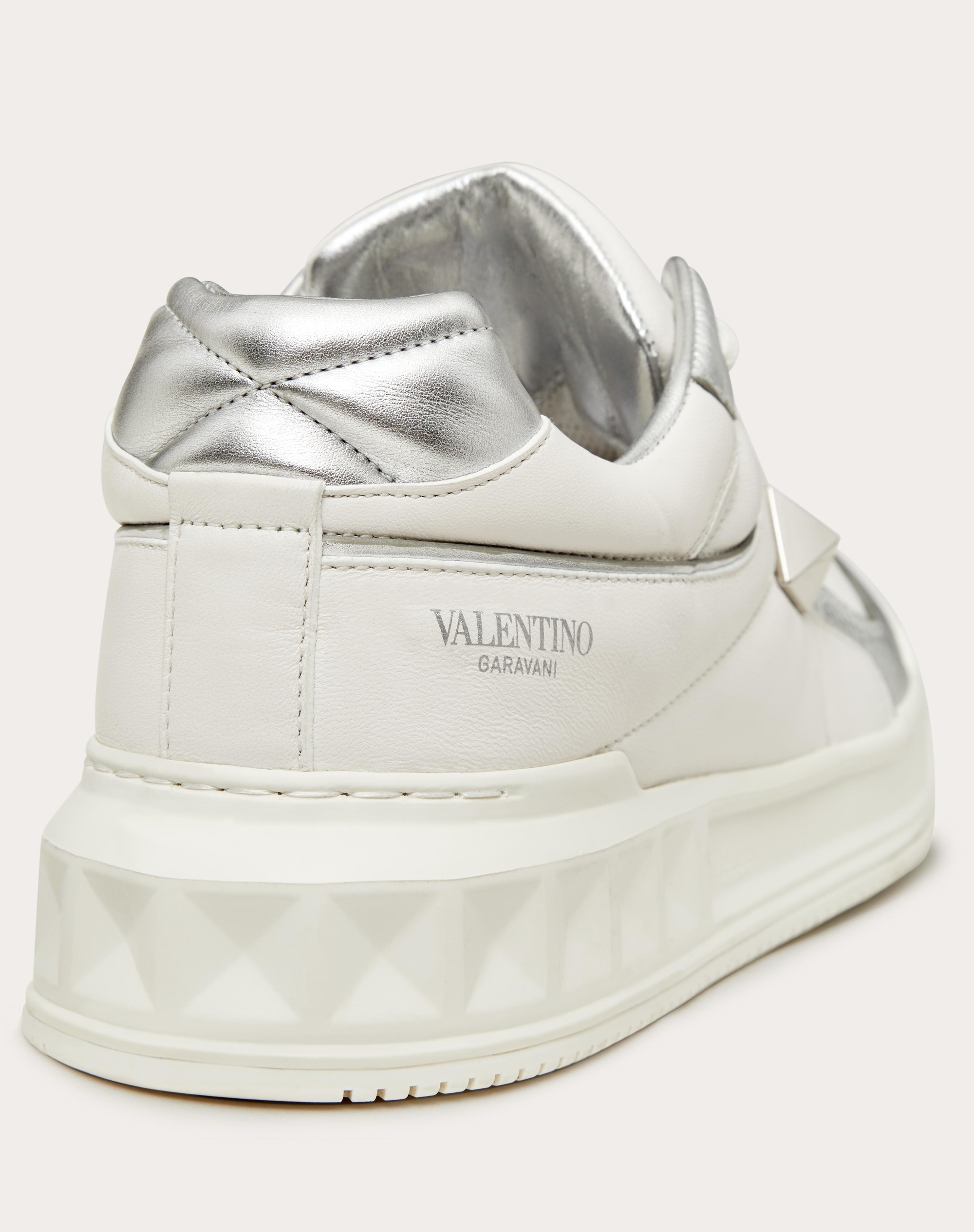 ONE STUD LOW-TOP NAPPA SNEAKER WITH METALLIC DETAILS - 5