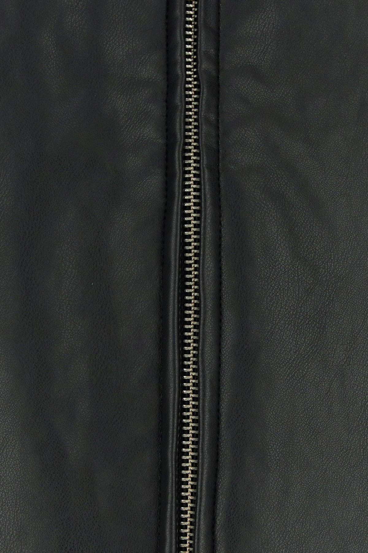 Black synthetic leather jacket - 3