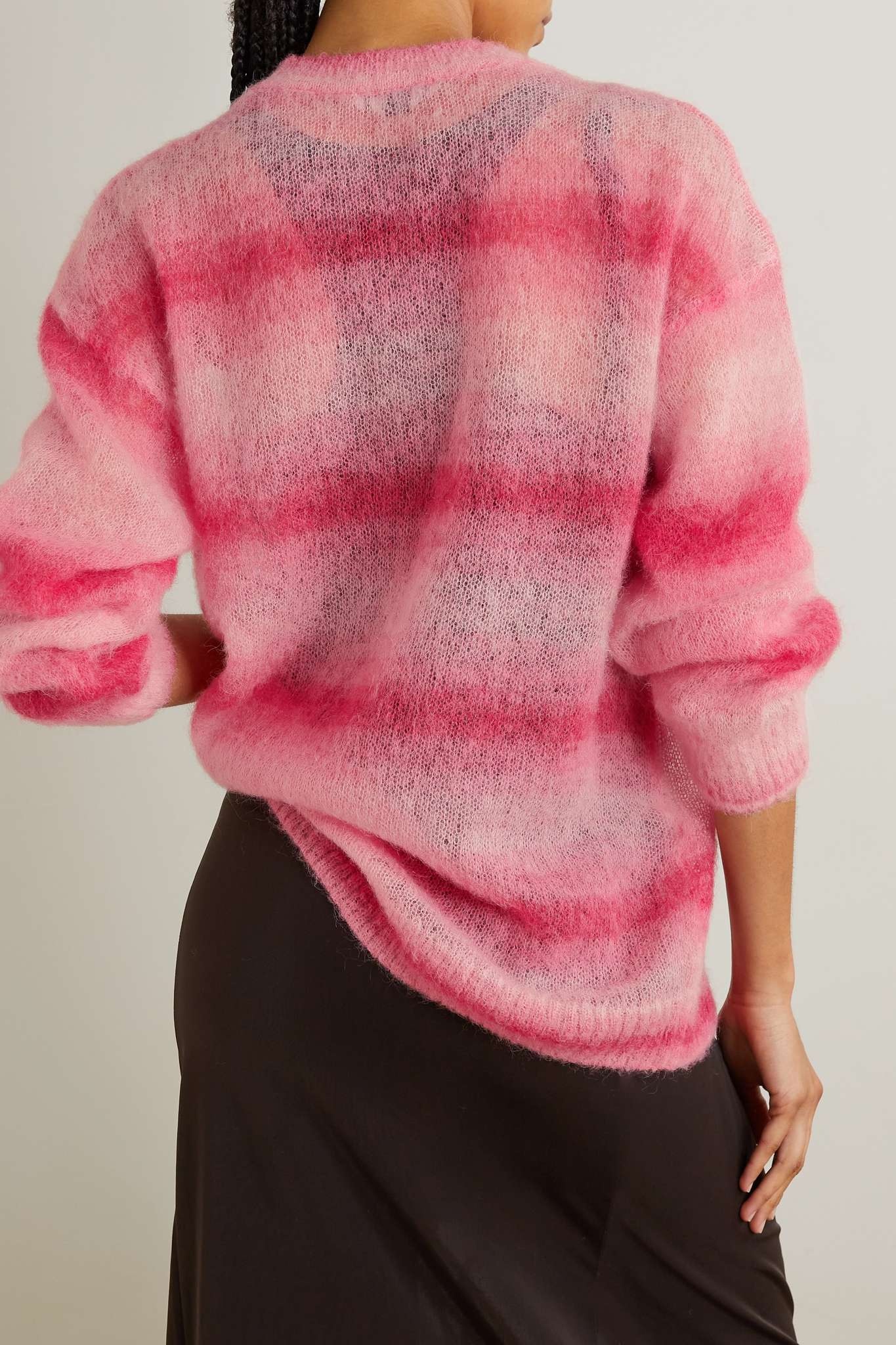 Striped brushed knitted sweater - 3