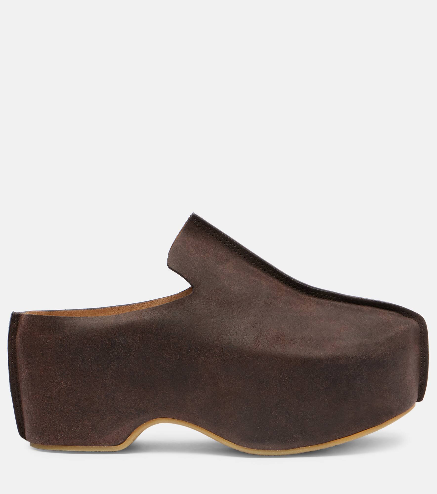 Suede platform mules - 4
