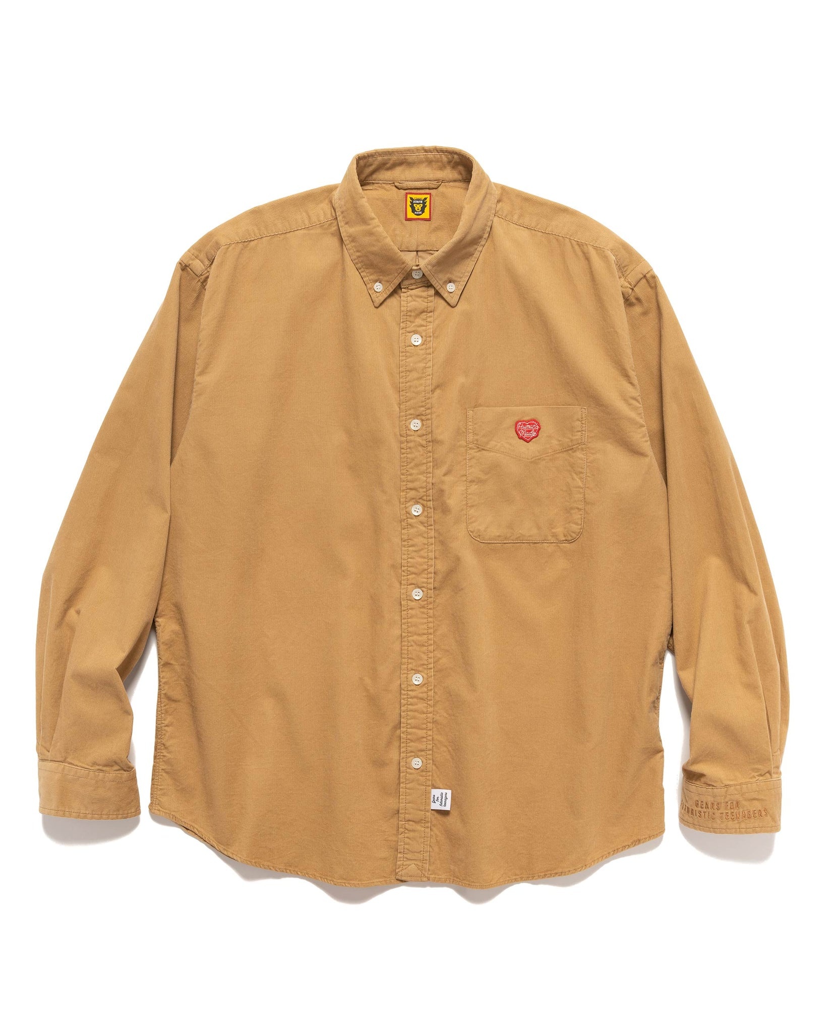 Human Made Corduroy B.D L/S Shirt Beige | REVERSIBLE