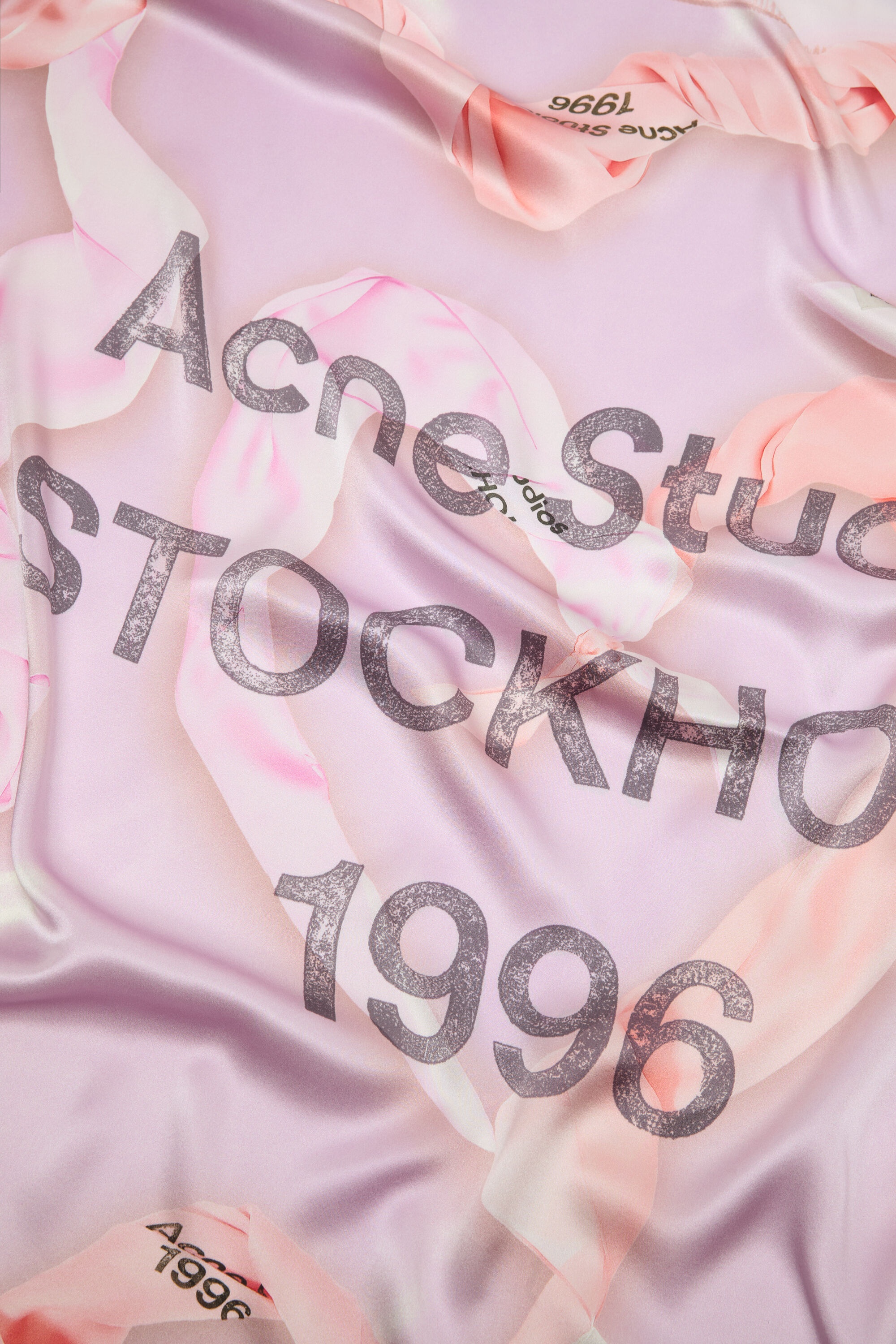 Printed silk scarf - Pink - 4