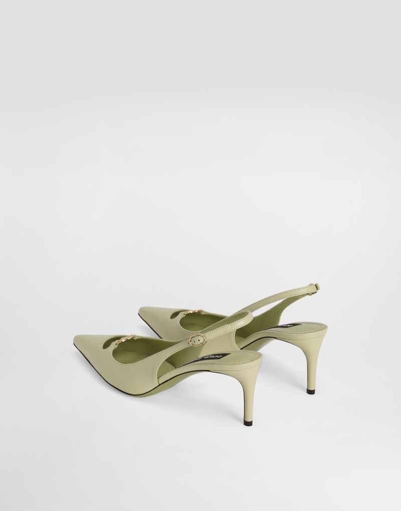 Dolce & Gabbana Lollo silk nappa leather slingback outlook