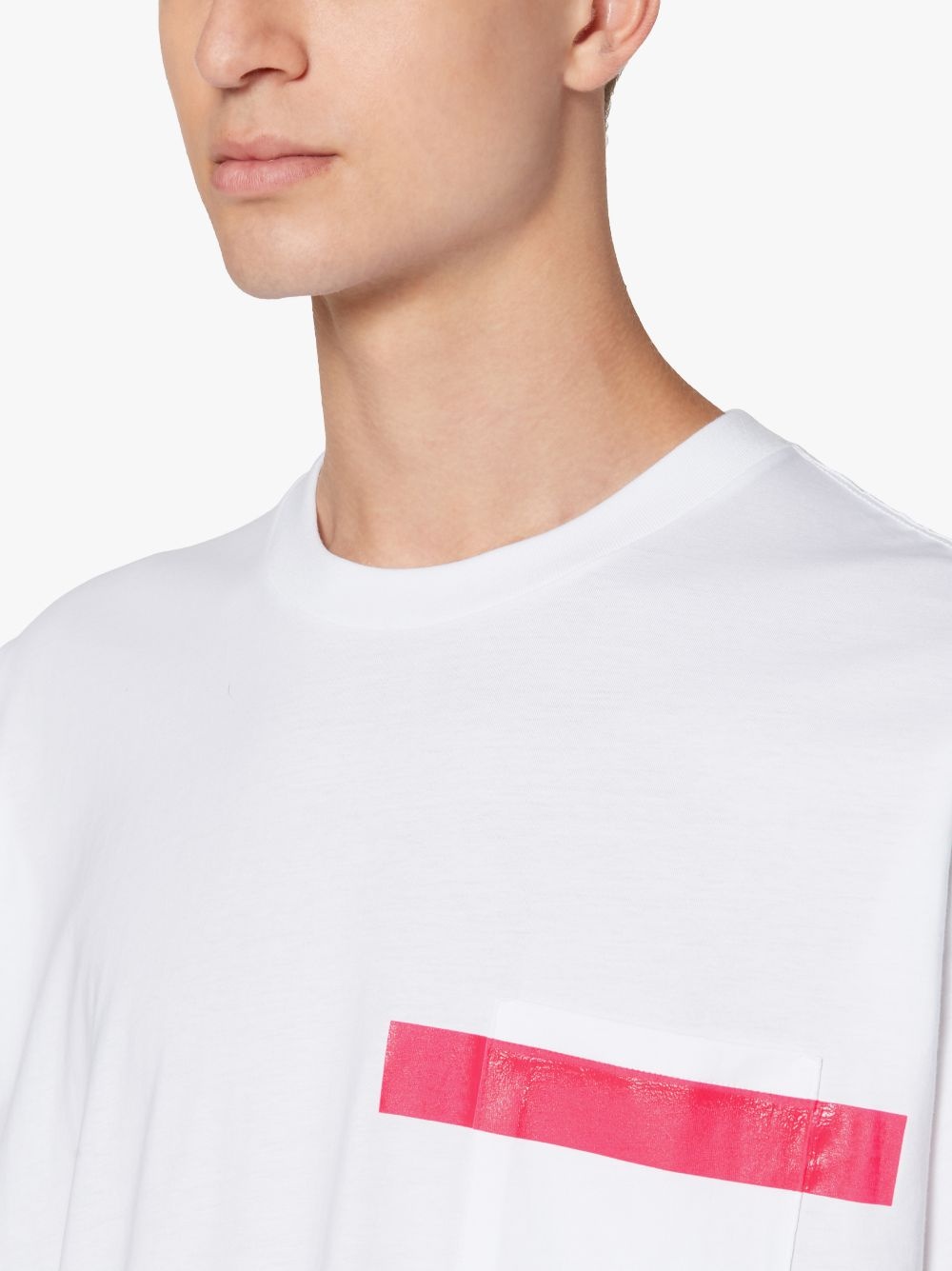 WHITE X PINK COTTON T-SHIRT | GJM-206 - 5