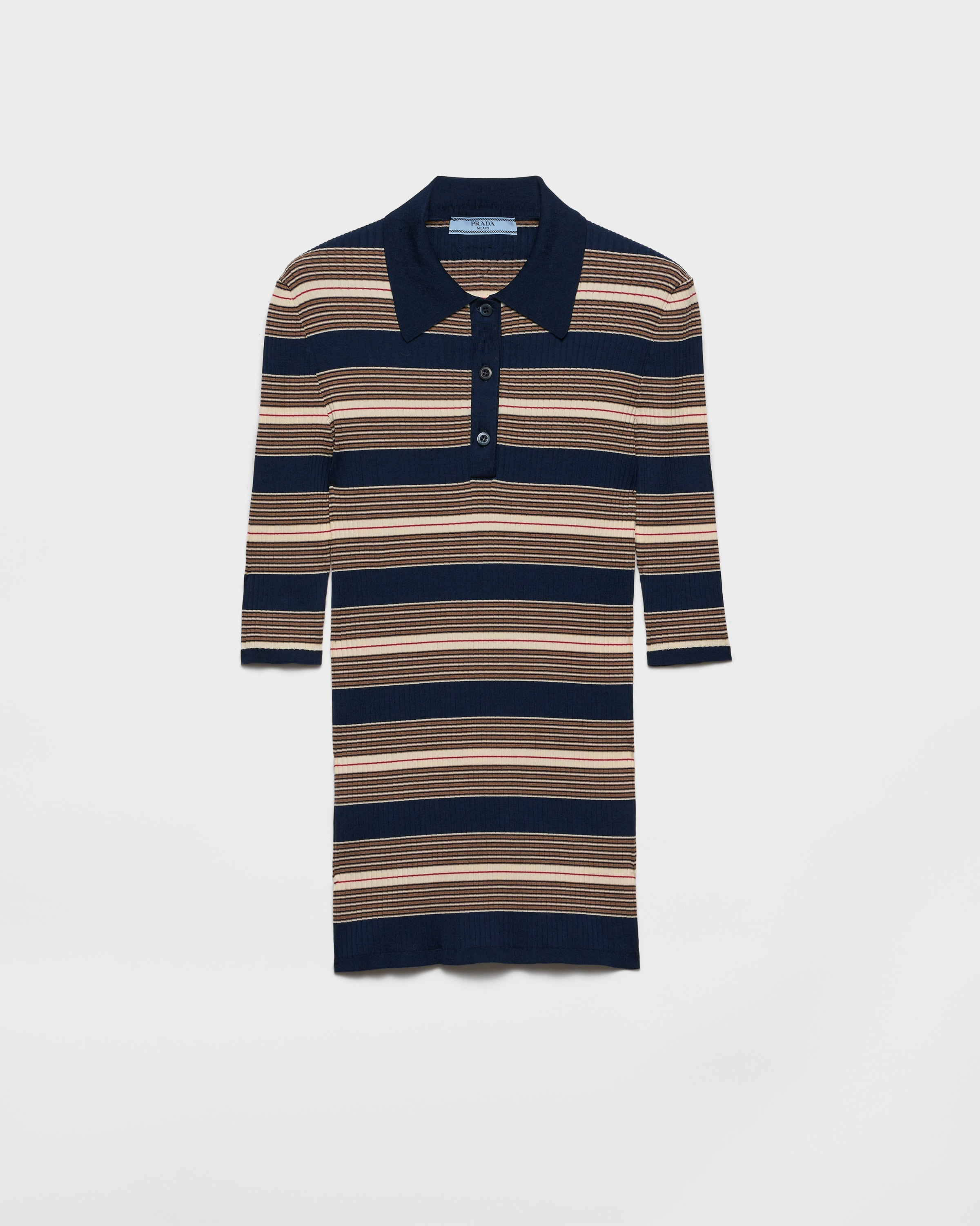 Striped cotton polo shirt - 1