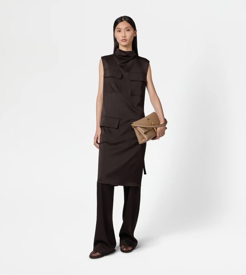 Tod's DRESS IN VISCOSE - BROWN outlook