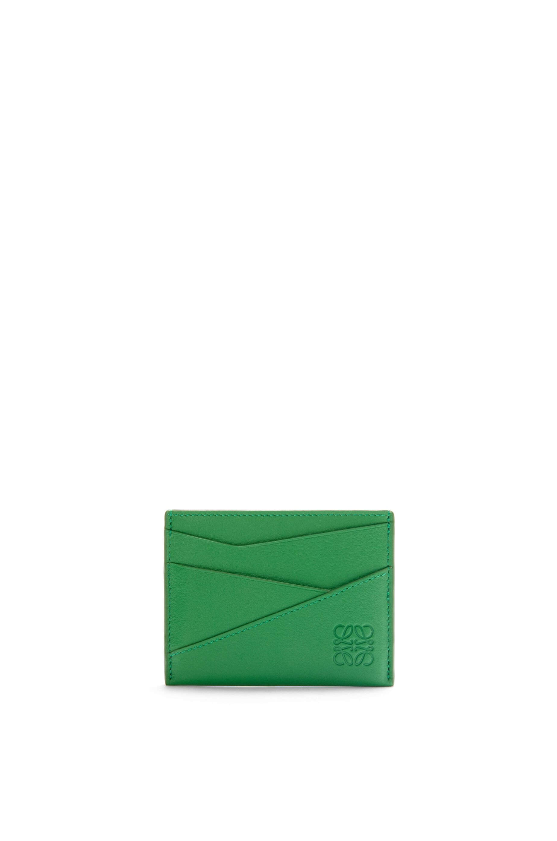 Puzzle plain cardholder in classic calfskin - 1