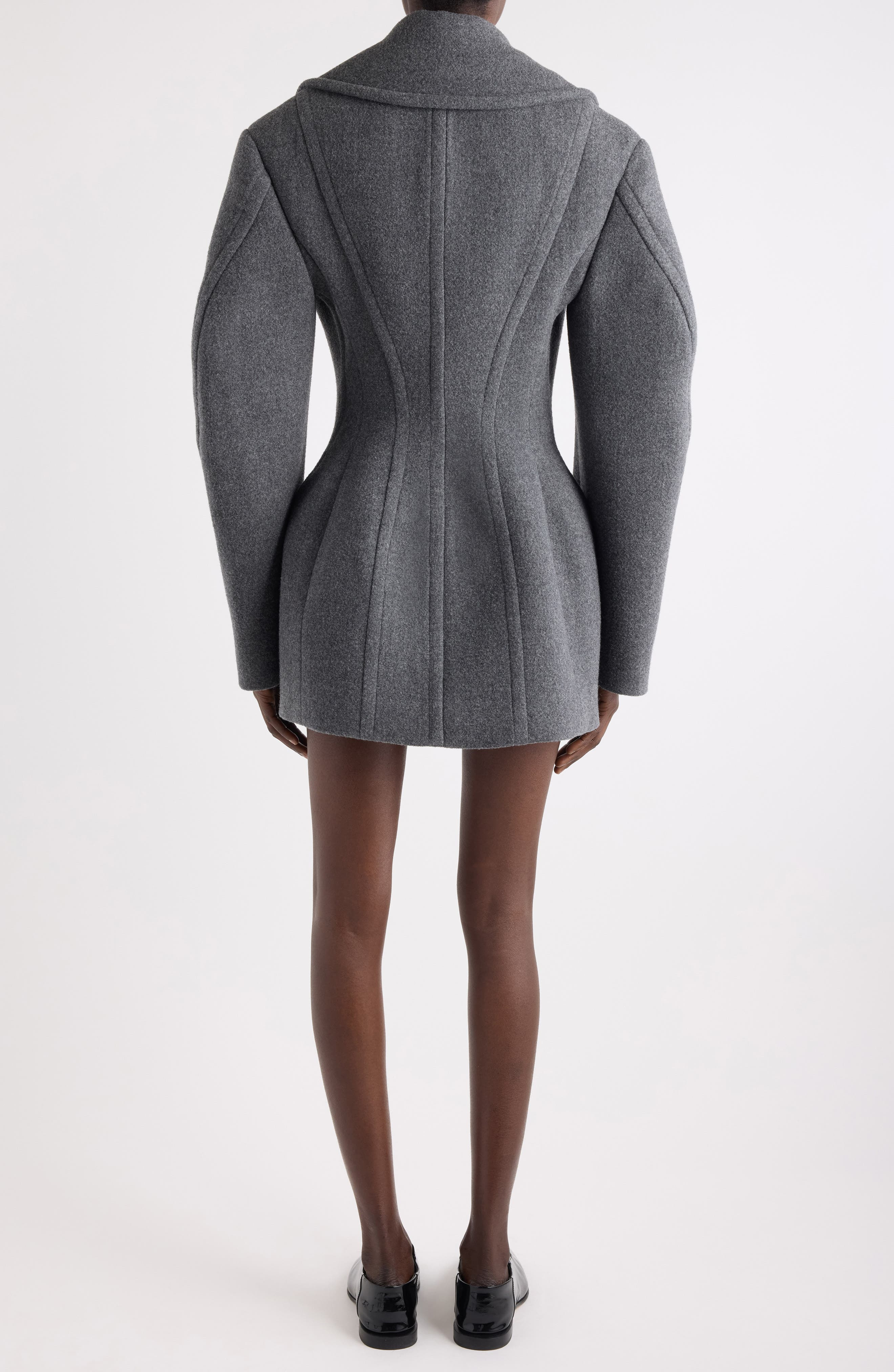 Givenchy Double Breasted Wool Blend Peacoat in Slate Blend at Nordstrom - 2