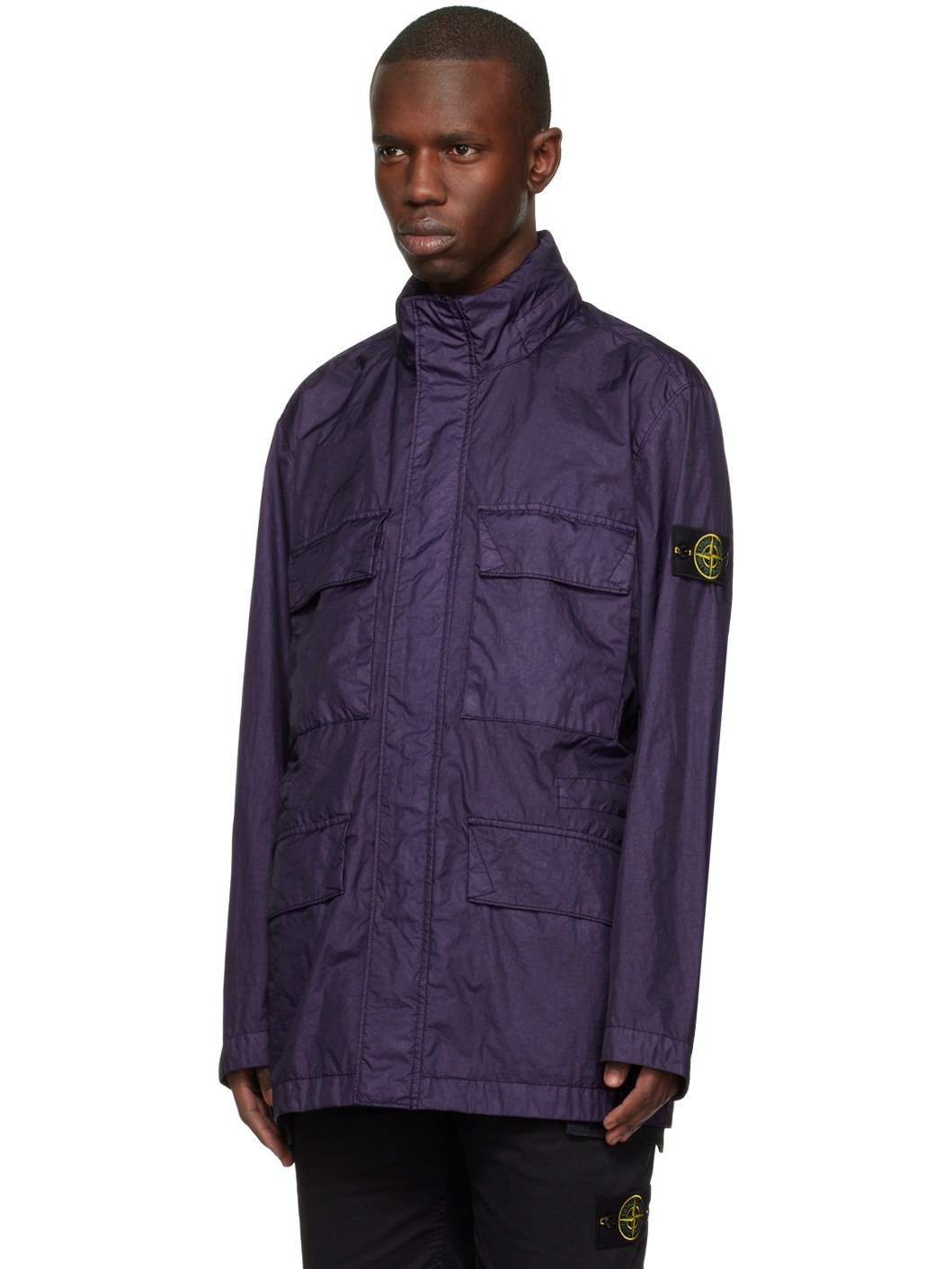 Stone Island Purple Water Resistant Coat ssense REVERSIBLE