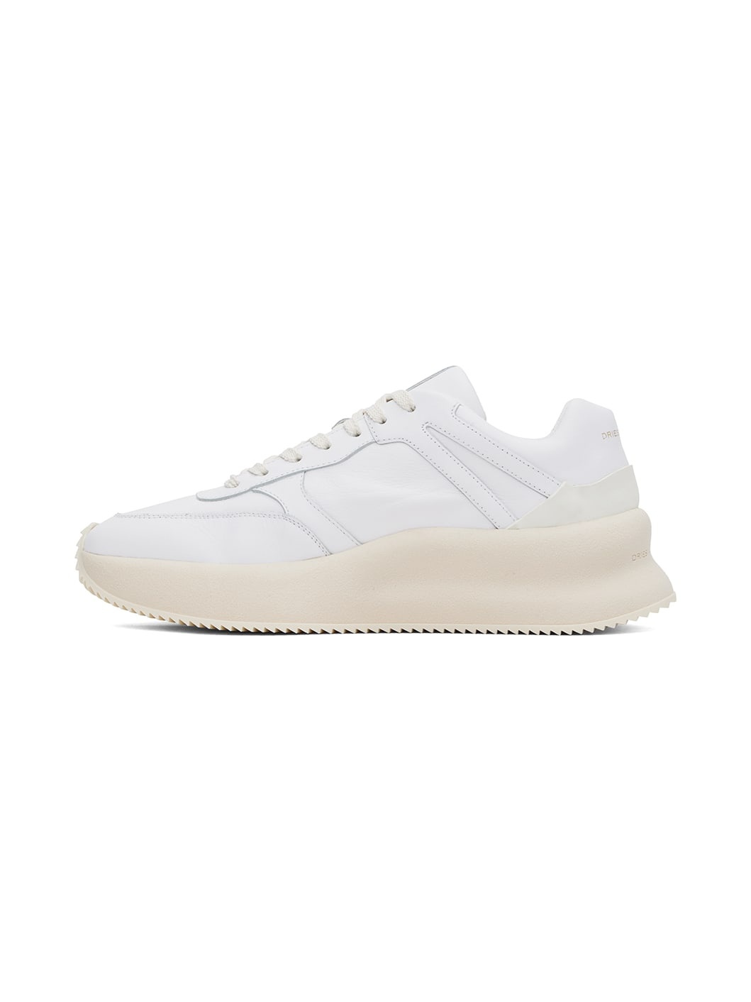 White & Off-White Platform Sneakers - 3