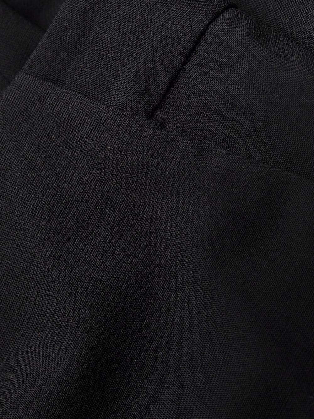 draped straight-leg cropped trousers - 7