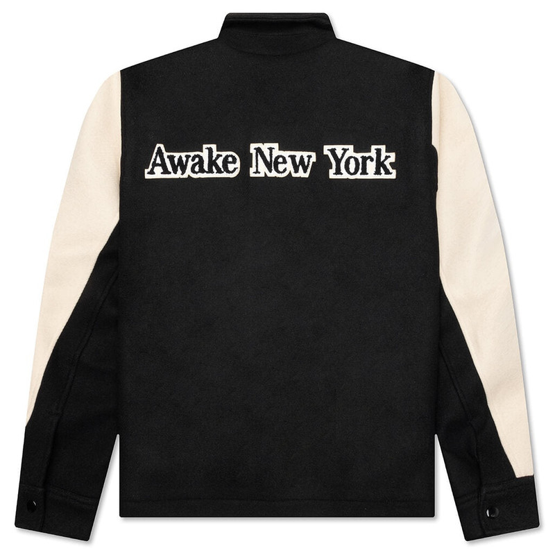 AWAKE NY CROWN VARSITY JACKET - BLACK outlook