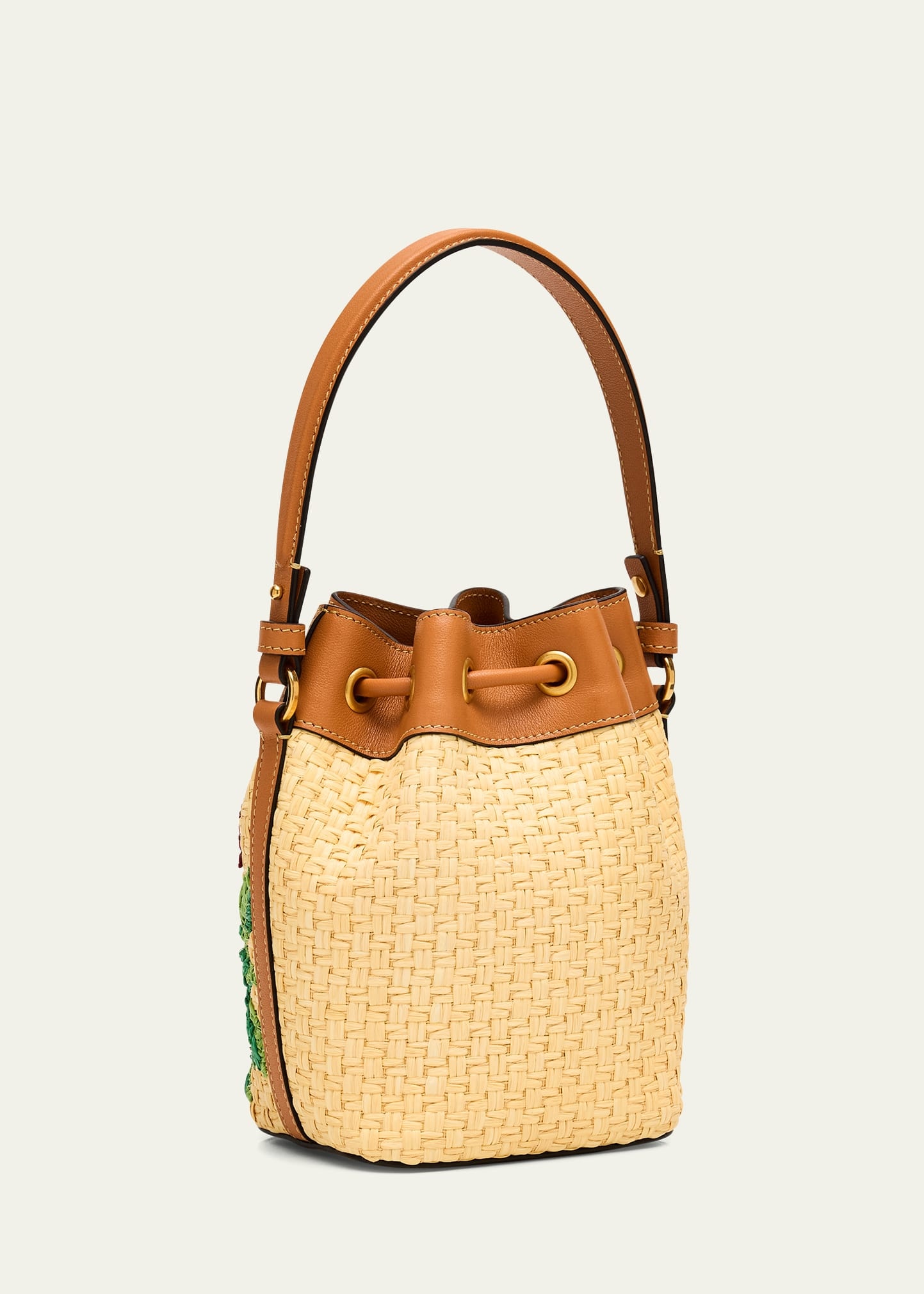 VLOGO Signature Mini Drawstring Flower Bucket Bag - 3