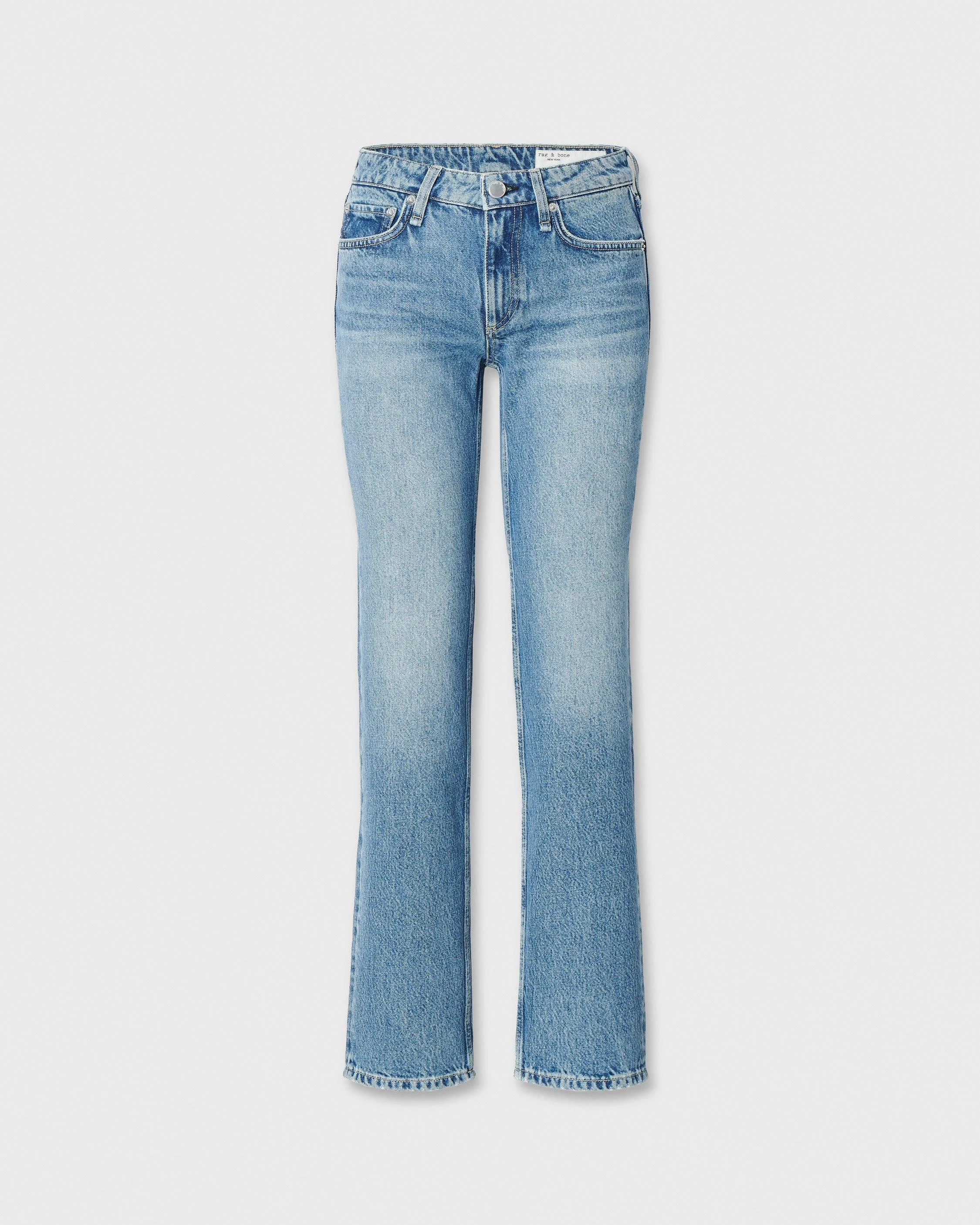 Harlow Straight Jean Low-Rise in Rigid Denim - 1