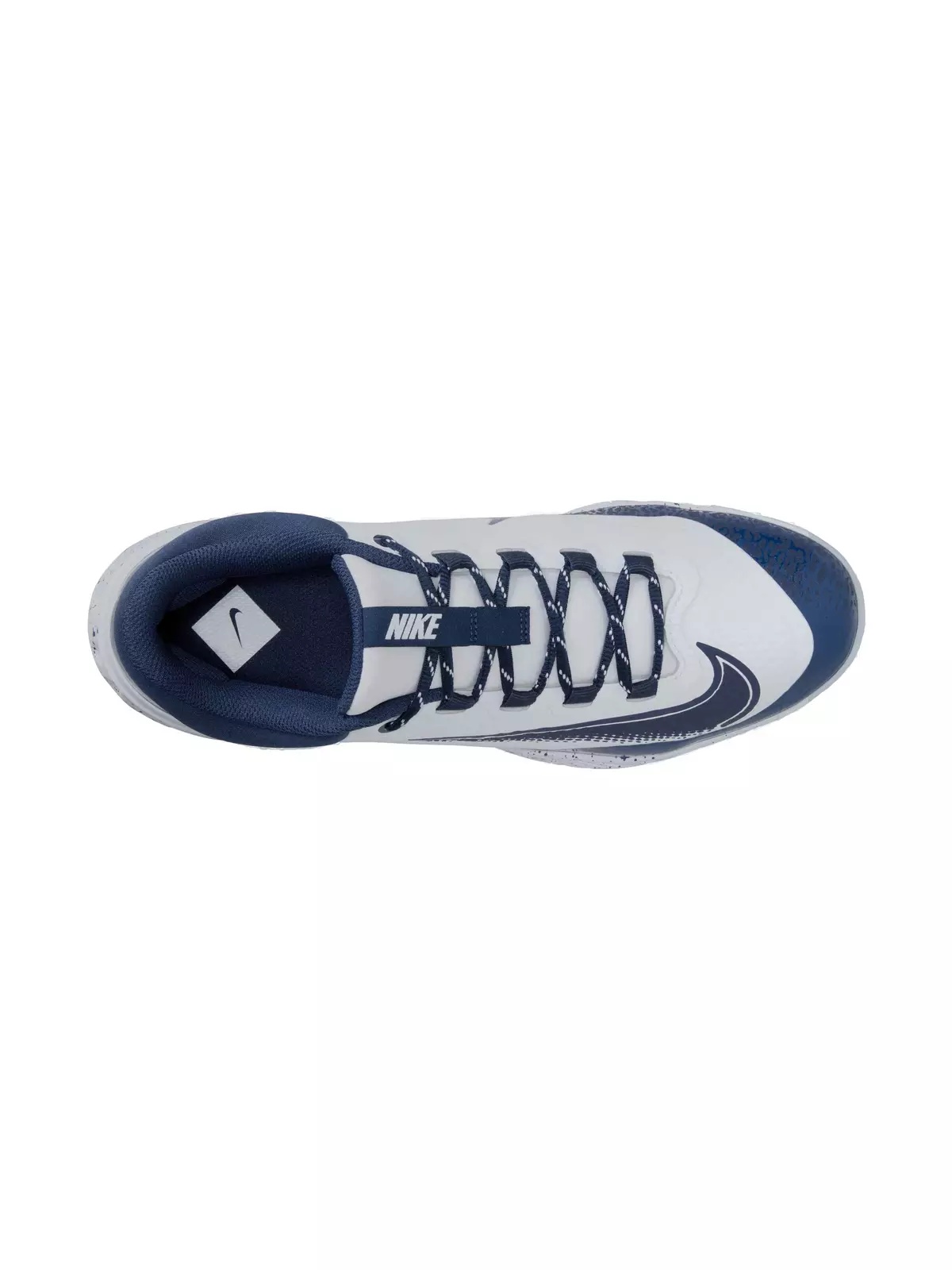 Alpha Huarache Elite 4 Low MCS "White/Navy" Men's Baseball Cleat - 3
