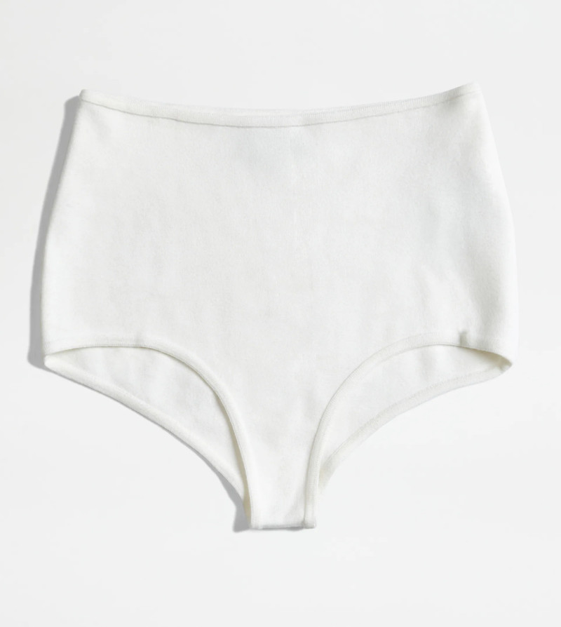 KNITTED FRENCH KNICKERS - OFF WHITE 1