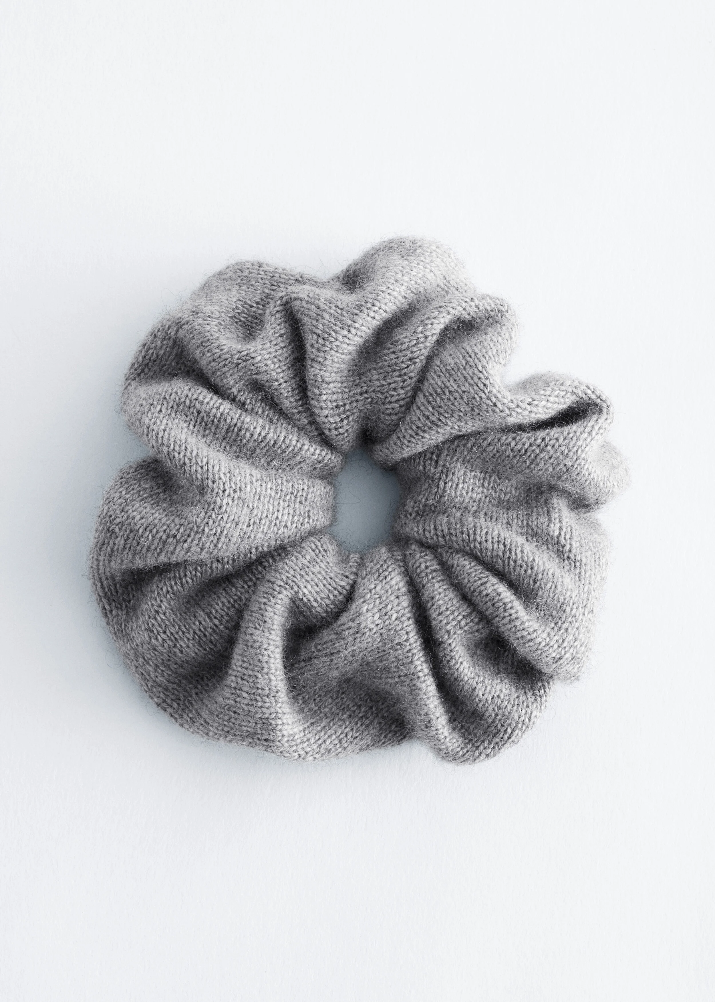 Wool-Blend Knitted Scrunchie - 1