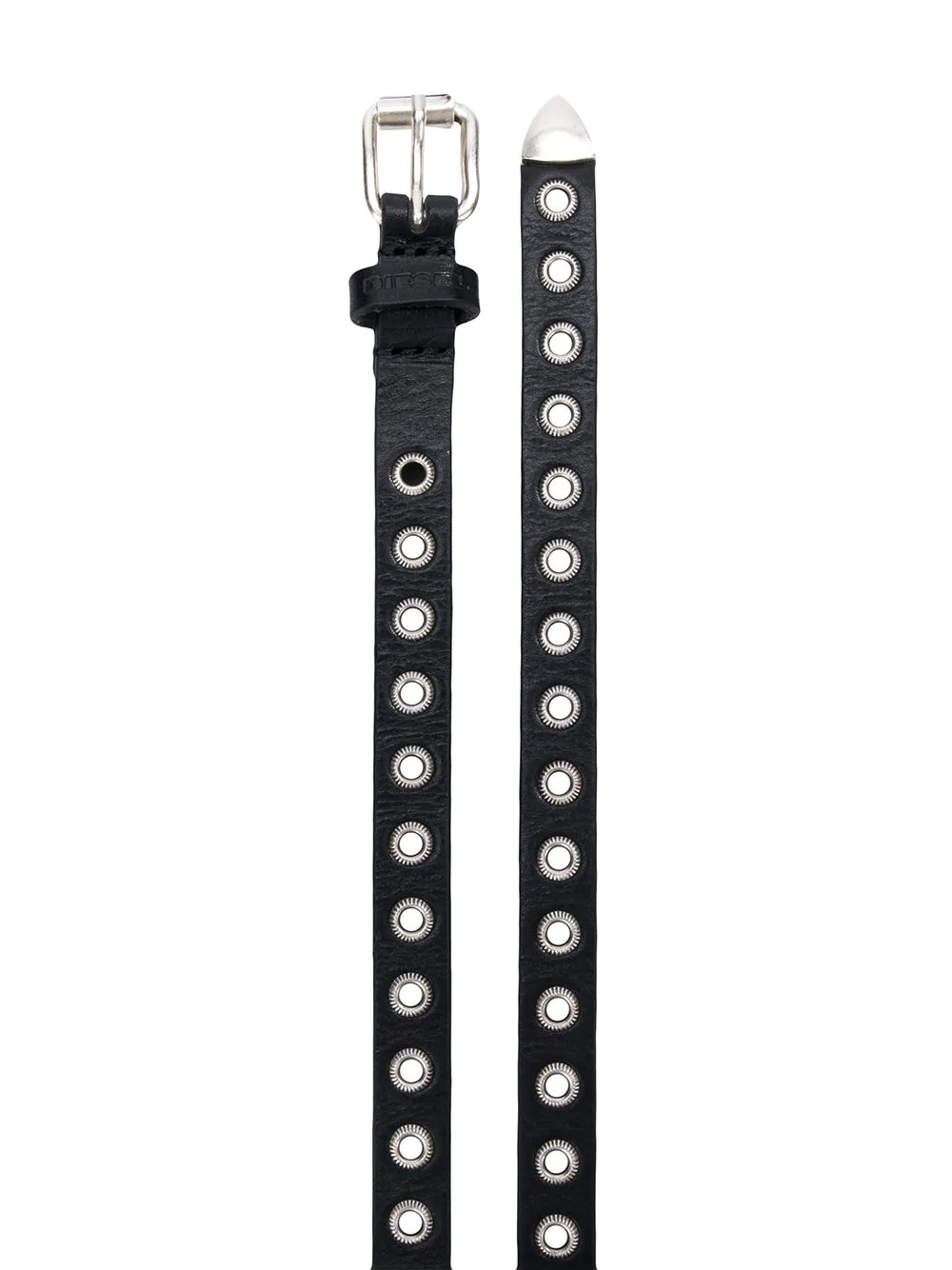 buckle embellished narrow belt - 2