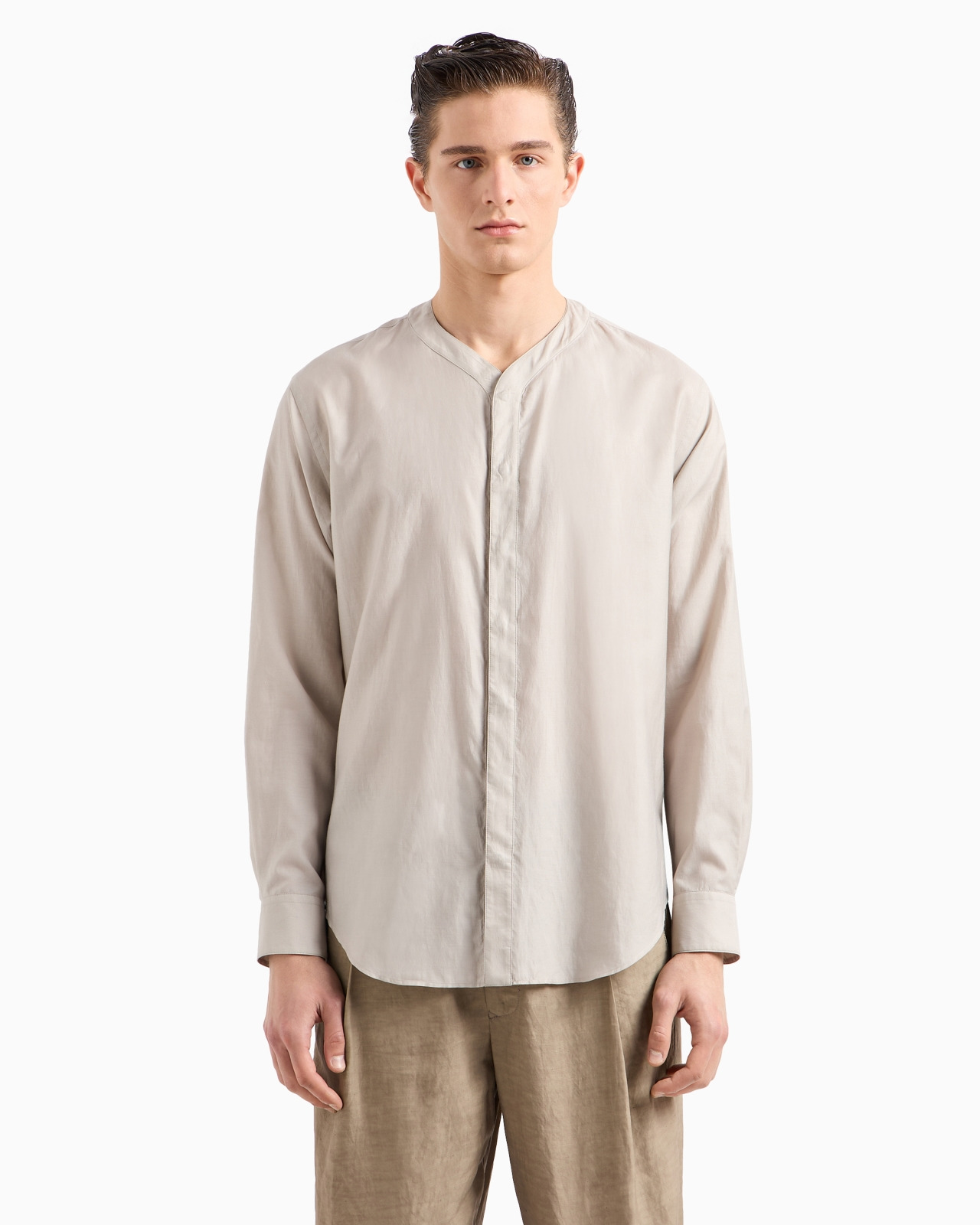 ASV V-neck shirt in cotton and silk - 2