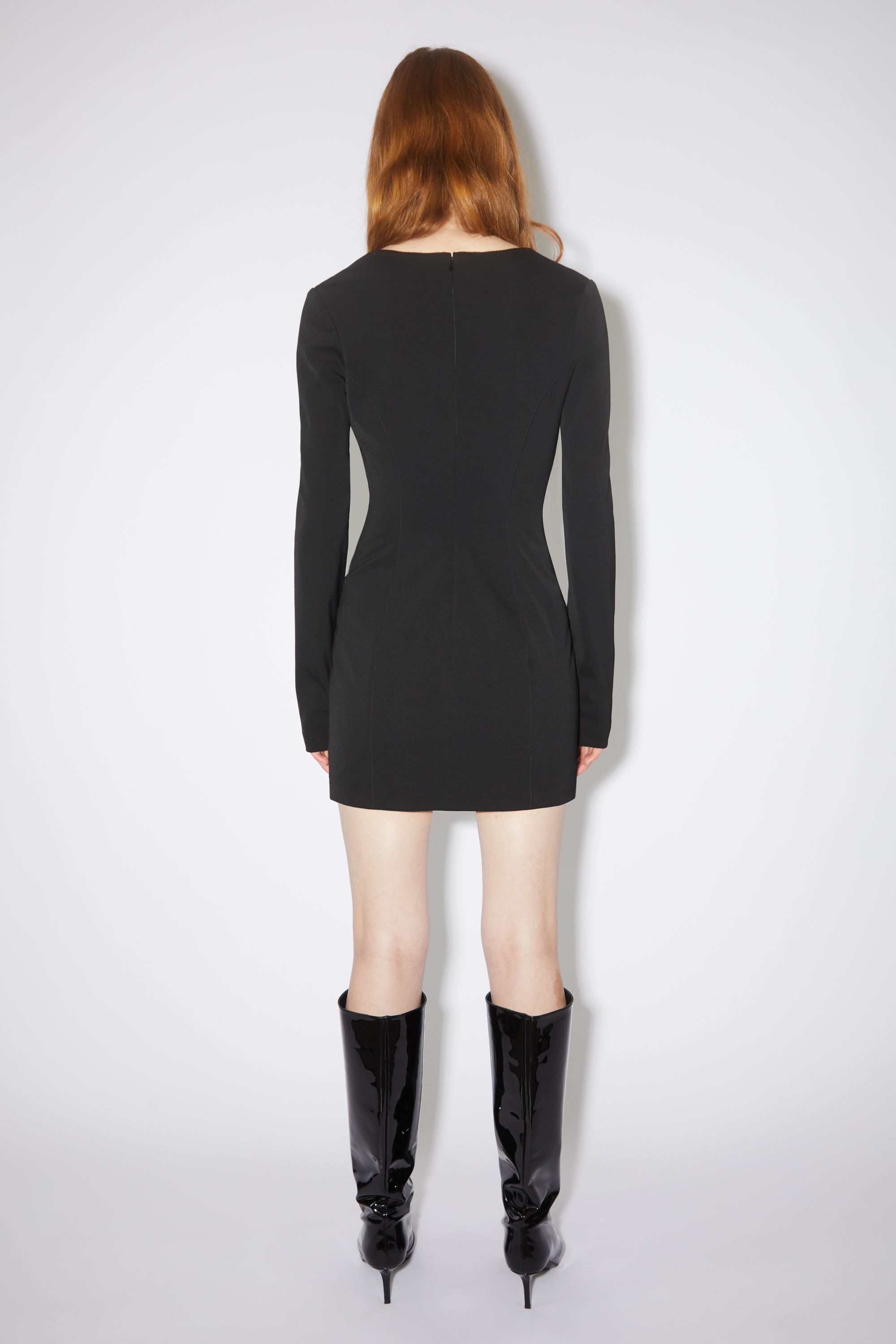 Blouse tunic dress - Black - 3
