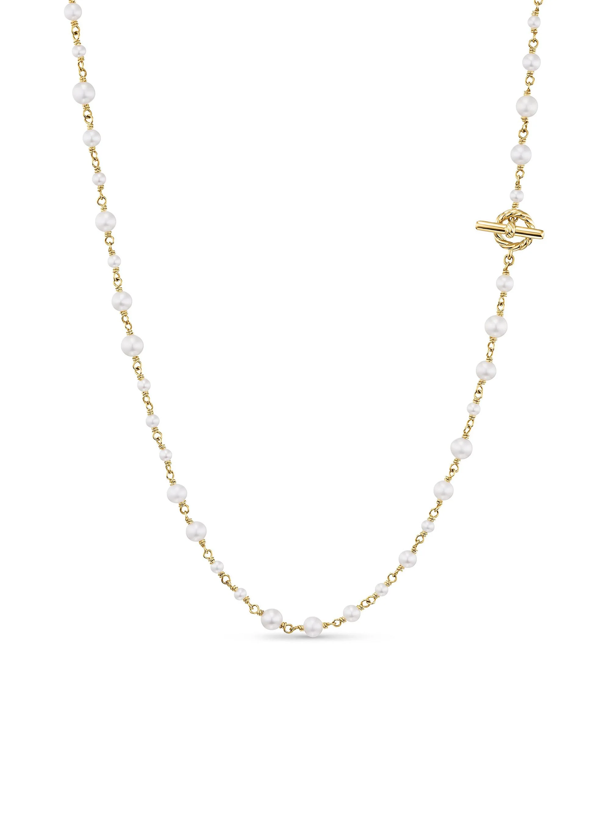 Women's Pearl Classics Toggle Chain Necklace in 18K Yellow Gold - Pearl - 1
