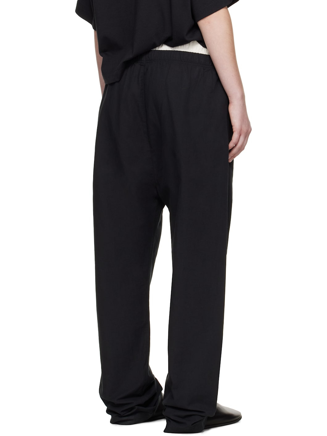 Black Relaxed Lounge Pants - 3