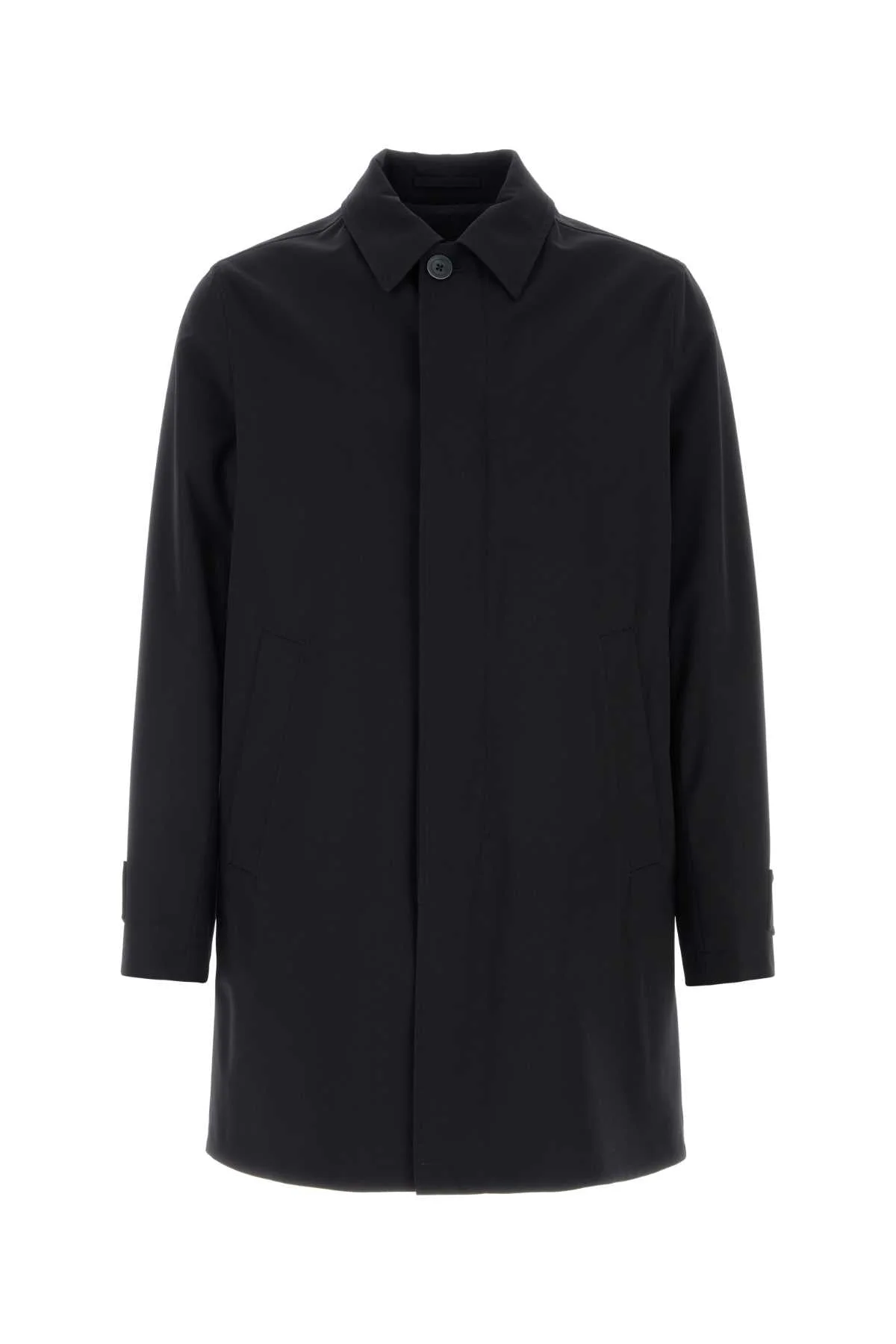 Herno Men Navy Blue Polyester Raincoat - 1