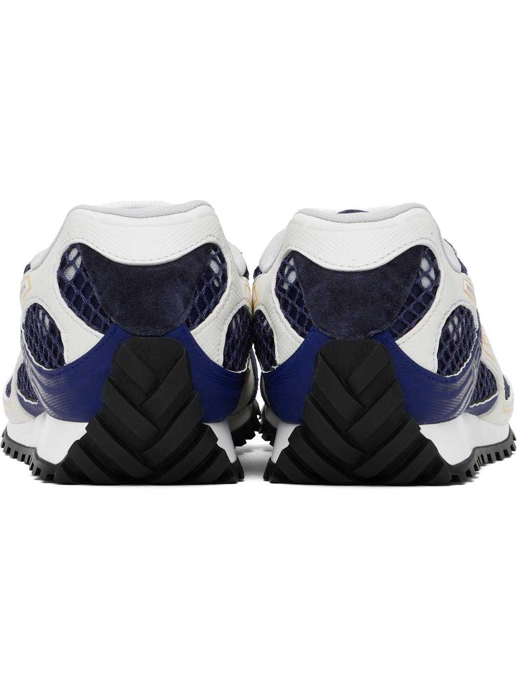 Blue & White Orbit Sneakers - 2