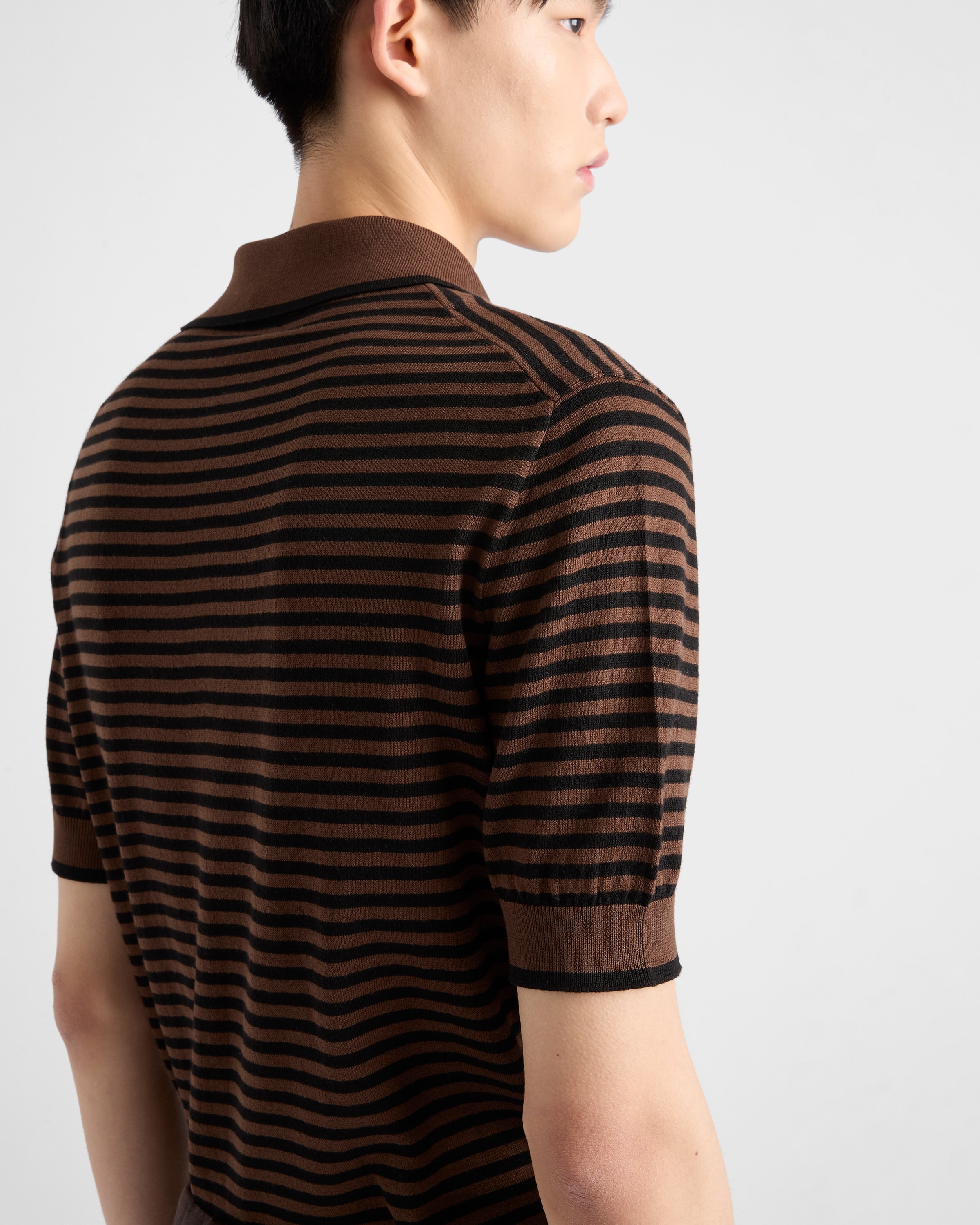 Striped cotton polo shirt - 6