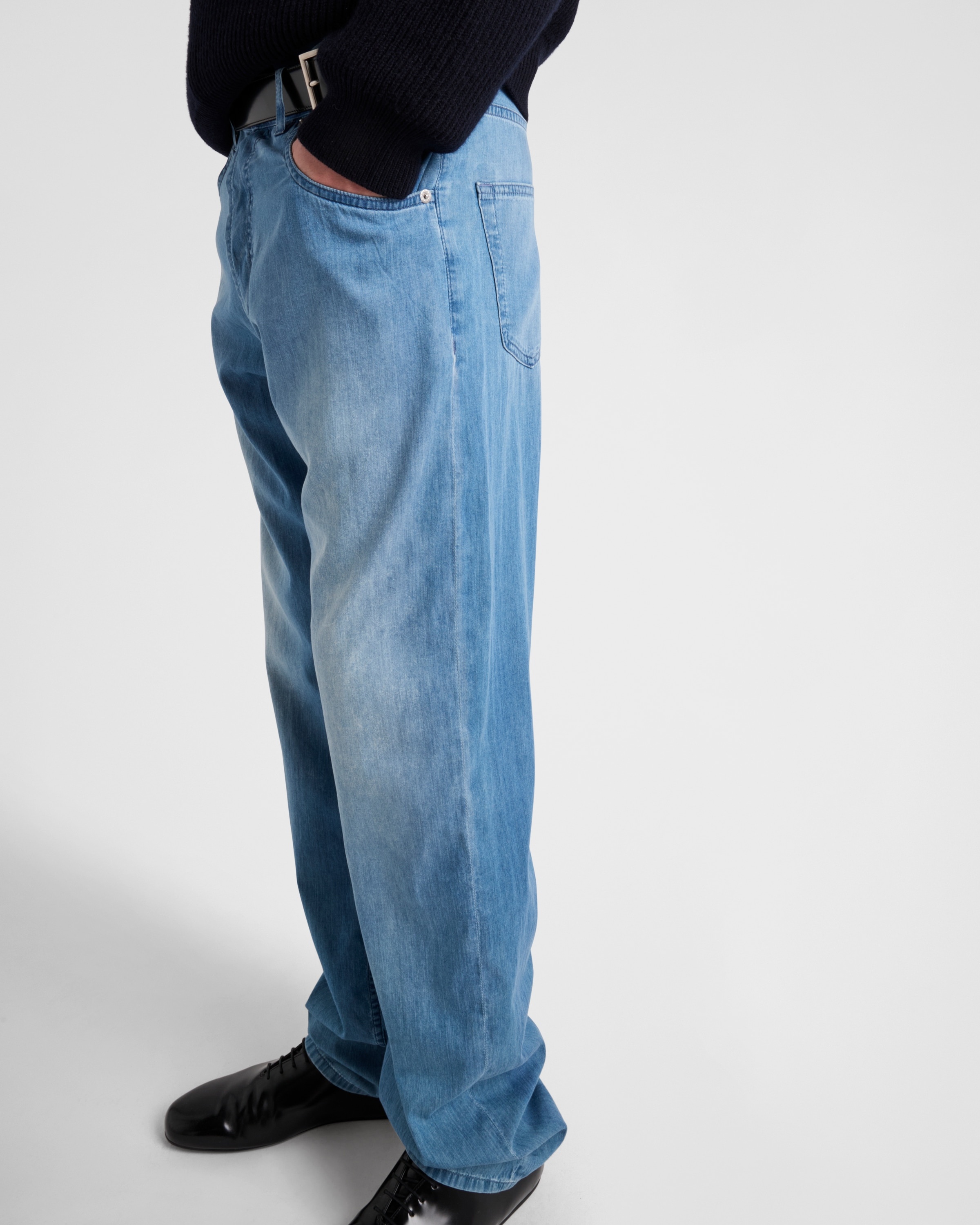 Light denim five-pocket jeans - 4