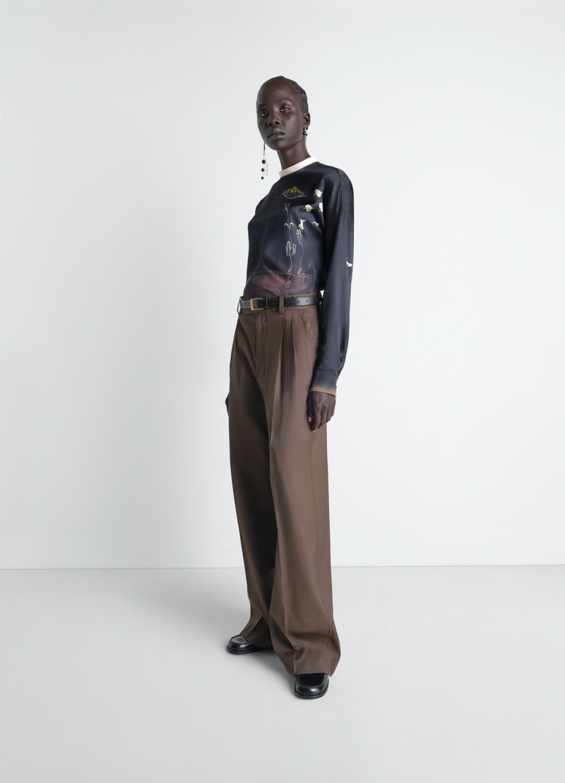 PLASTRON TOP IN LANDSCAPE PRINTED SILK 3